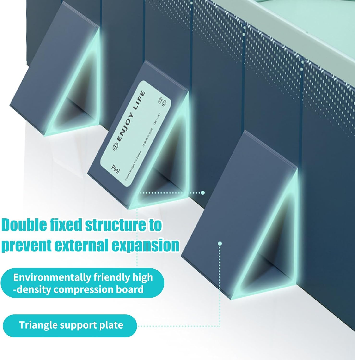 Large Foldable Swimming Pool, Non-Inflatable Kids' and Adults' Outdoor Swimming Pool, Anti-Slip PVC Family Pool with 10 Ocean Ball, Summer Water Party for Outdoor, Garden, Backyard (116 * 65 * 22 In)