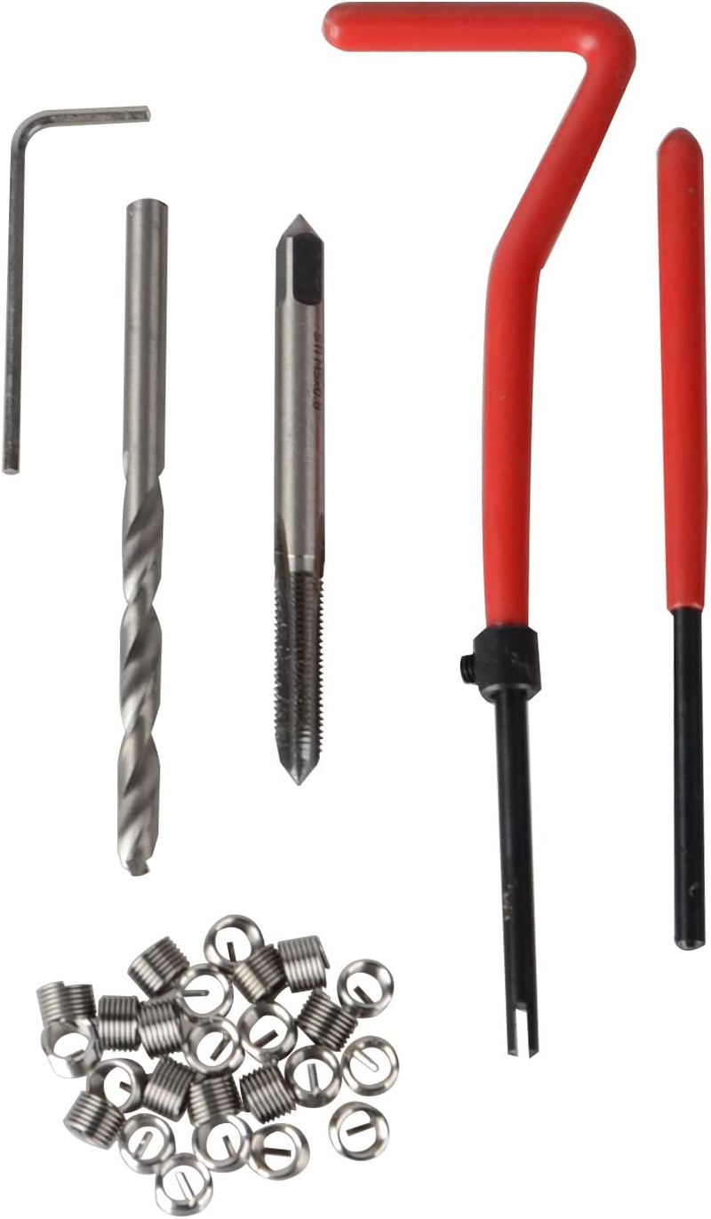 DAYUAN 131Pcs Helicoil Metric Thread Repair Kit, HSS Drill Thread Insert Repair Tool M5 M6 M8 M10 M12 image number 6