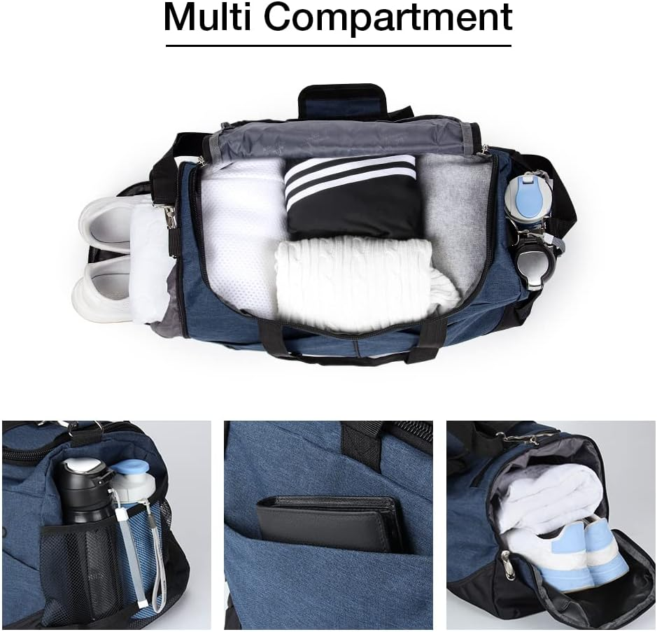 Sport Duffle Bag Sports Gym Bag with Shoes Compartment