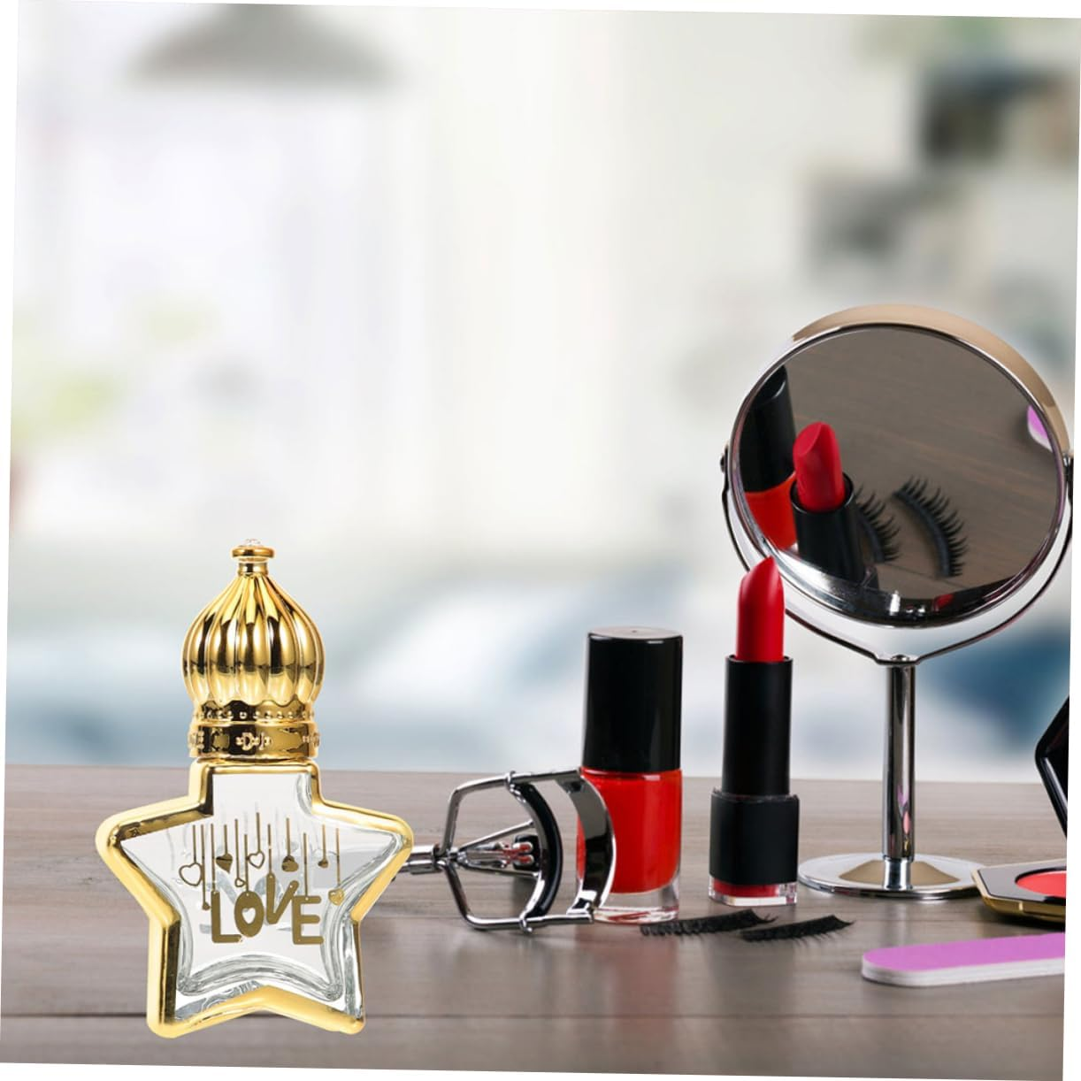 Essential Shaped Roller Bottle Empty Glass Perfume Container for Travel Lightweight and Portable Aromatherapy Bottle for Personal and Spa Use