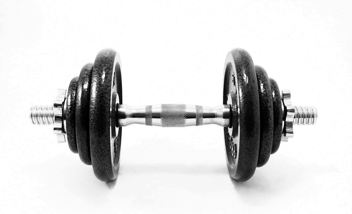 PROIRON Dumbbell Bar 14 Inches Spinlock Dumbbell Handles Standard 1&rdquo; Weight Bar (Pair with 4 Metal Spinlock Collars)