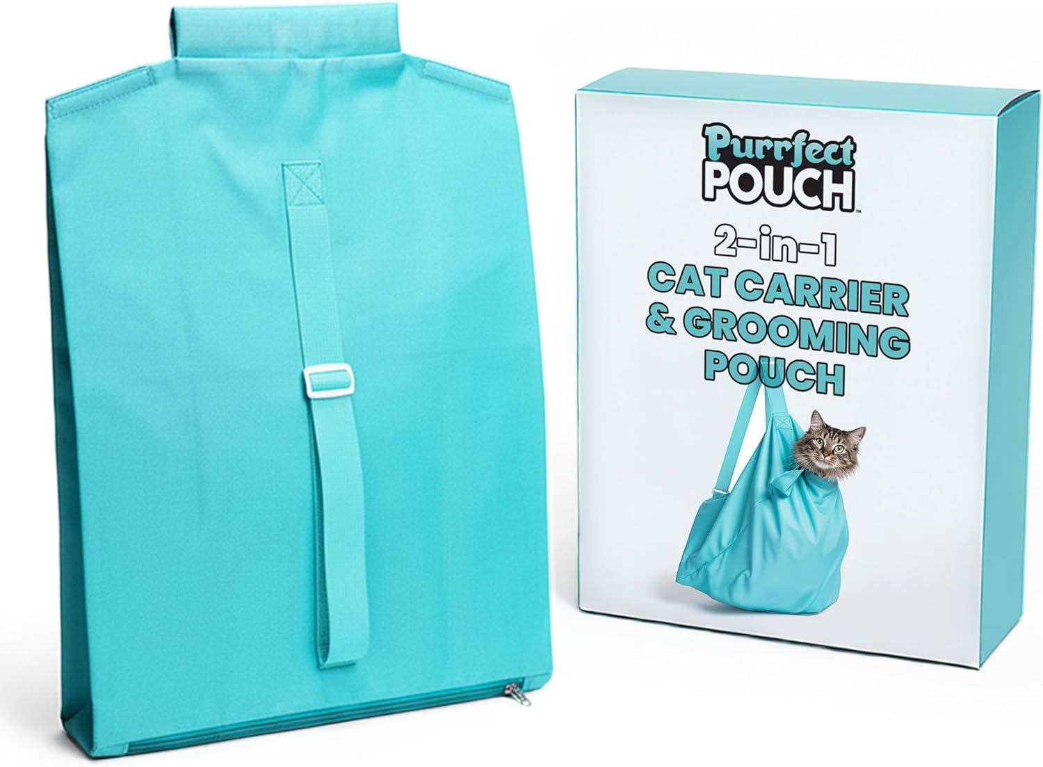 Purrfect Pouch the Original as SEEN on TV. Comfy Soothing Cat Carrier - Leopard image number 2