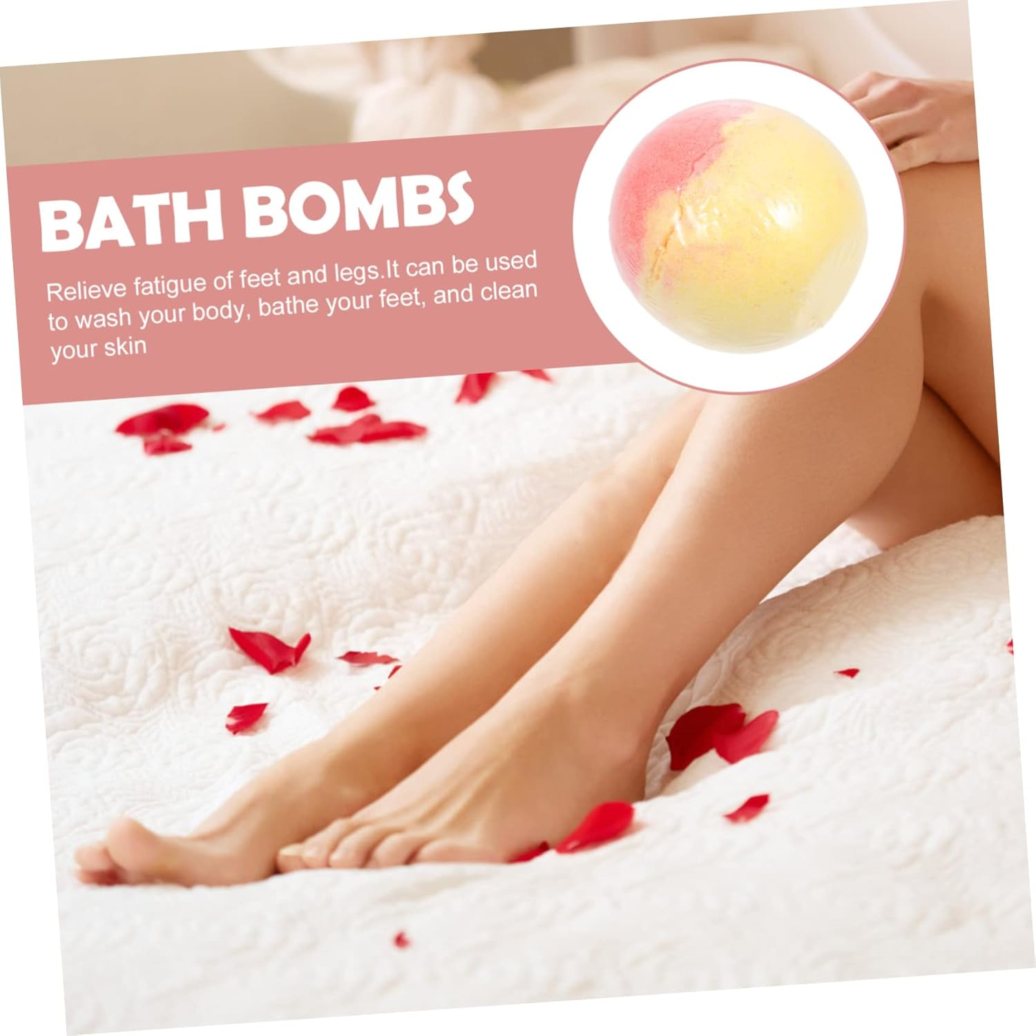 Essential Oil Bath Sea Salt Bath Ball Bright Colors Wonderful Scent Relaxing Bath image number 3