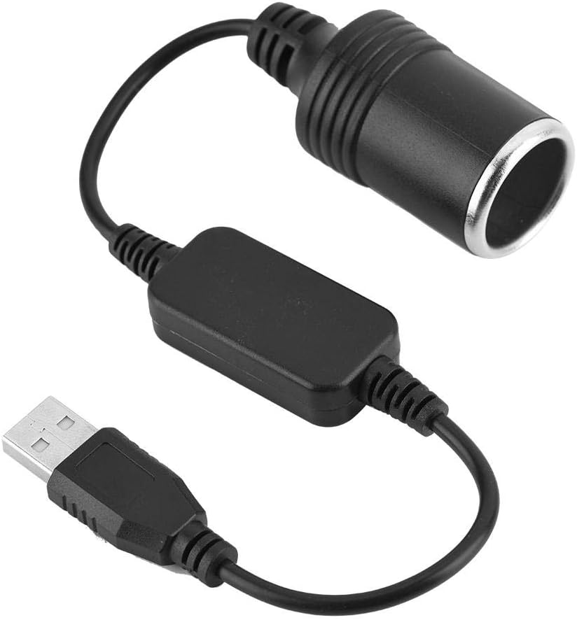 Bewinner USB Port to 12V Car Cigarette Lighter Socket Female Converter Adapter Cord USB Port Power Converter for Car Cigarette Lighters Driving Recorder Electronic Dog Car image number 5