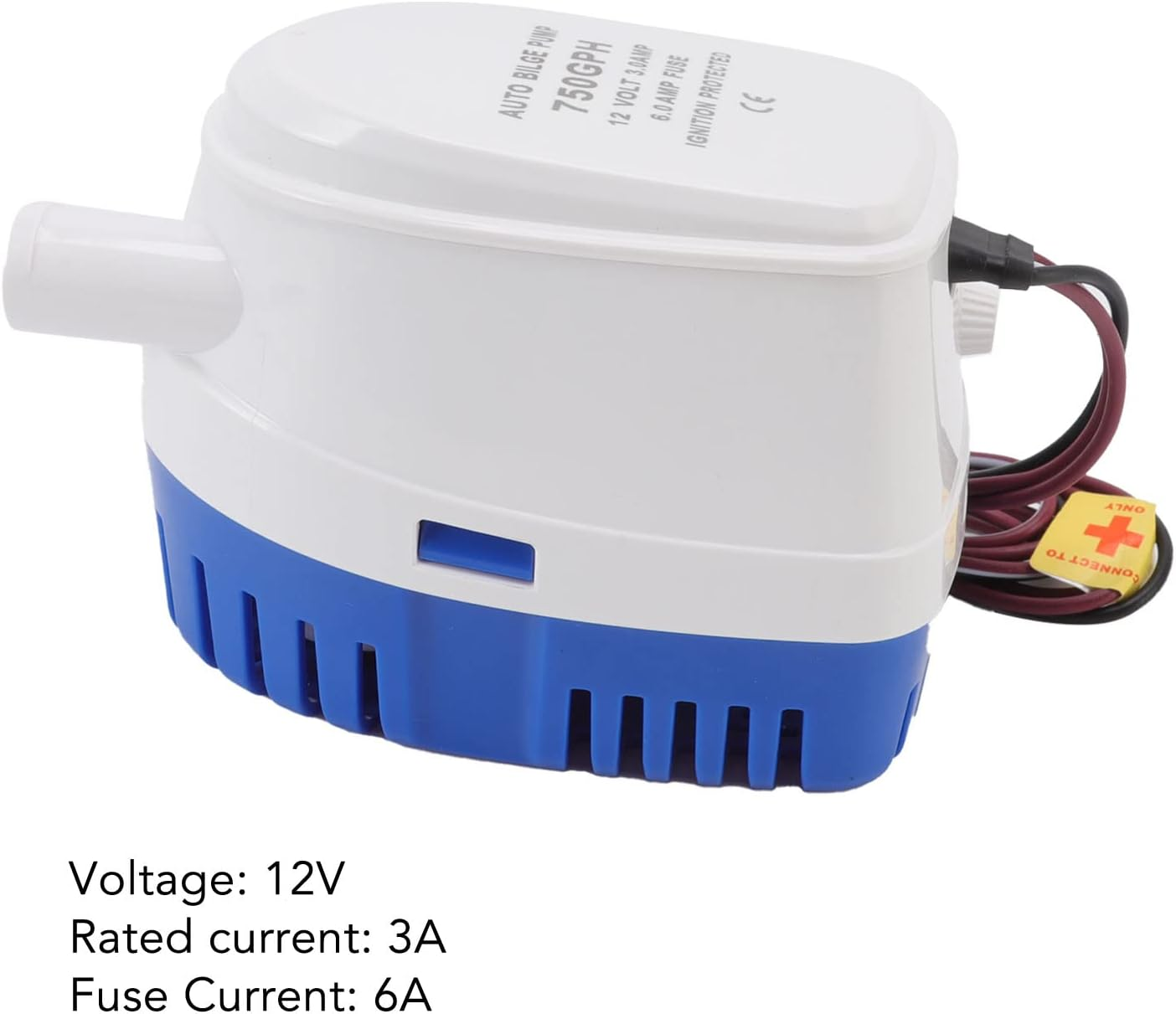 DC Submersible Water Pump, Automatic Submersible Boat Bilge Water Pump with Float Switch, Small Size, Span Integrated Multifunctional, Marine Electric Bilge Pump for Aquariums (12V) image number 3