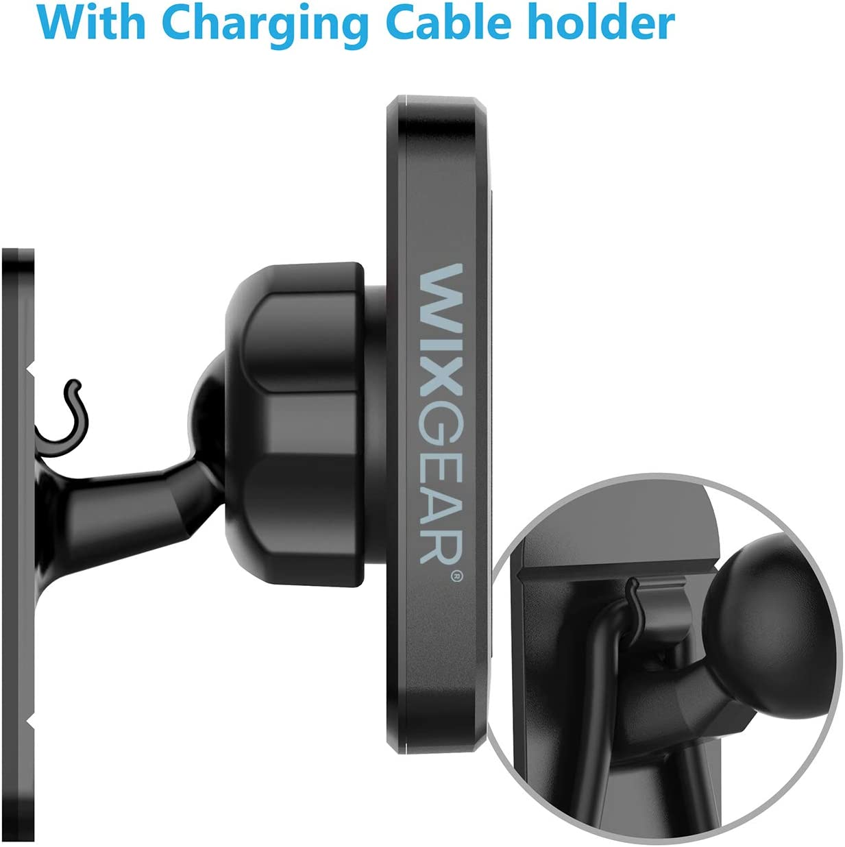 Magnetic Phone Car Mount, Wixgear Universal Stick on Dashboard Magnetic Car Mount Holder, for Cell Phones and Mini Tablets with Fast Swift-Snap Technology, (Newer Model) image number 5