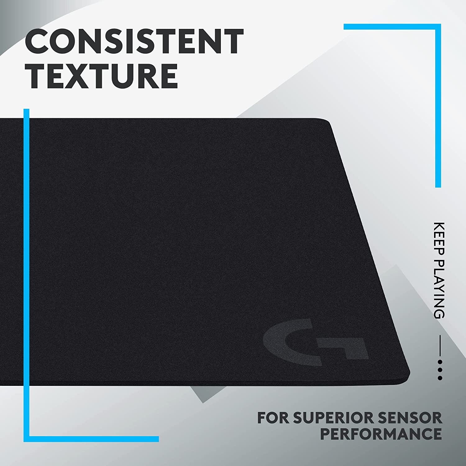 Logitech G640 Large Cloth Gaming Mouse Pad, Optimised for Gaming Sensors, Moderate Surface Friction, Non-Slip Mouse Mat, Mac and PC Gaming Accessories, 460 X 600 X 3 Mm image number 5