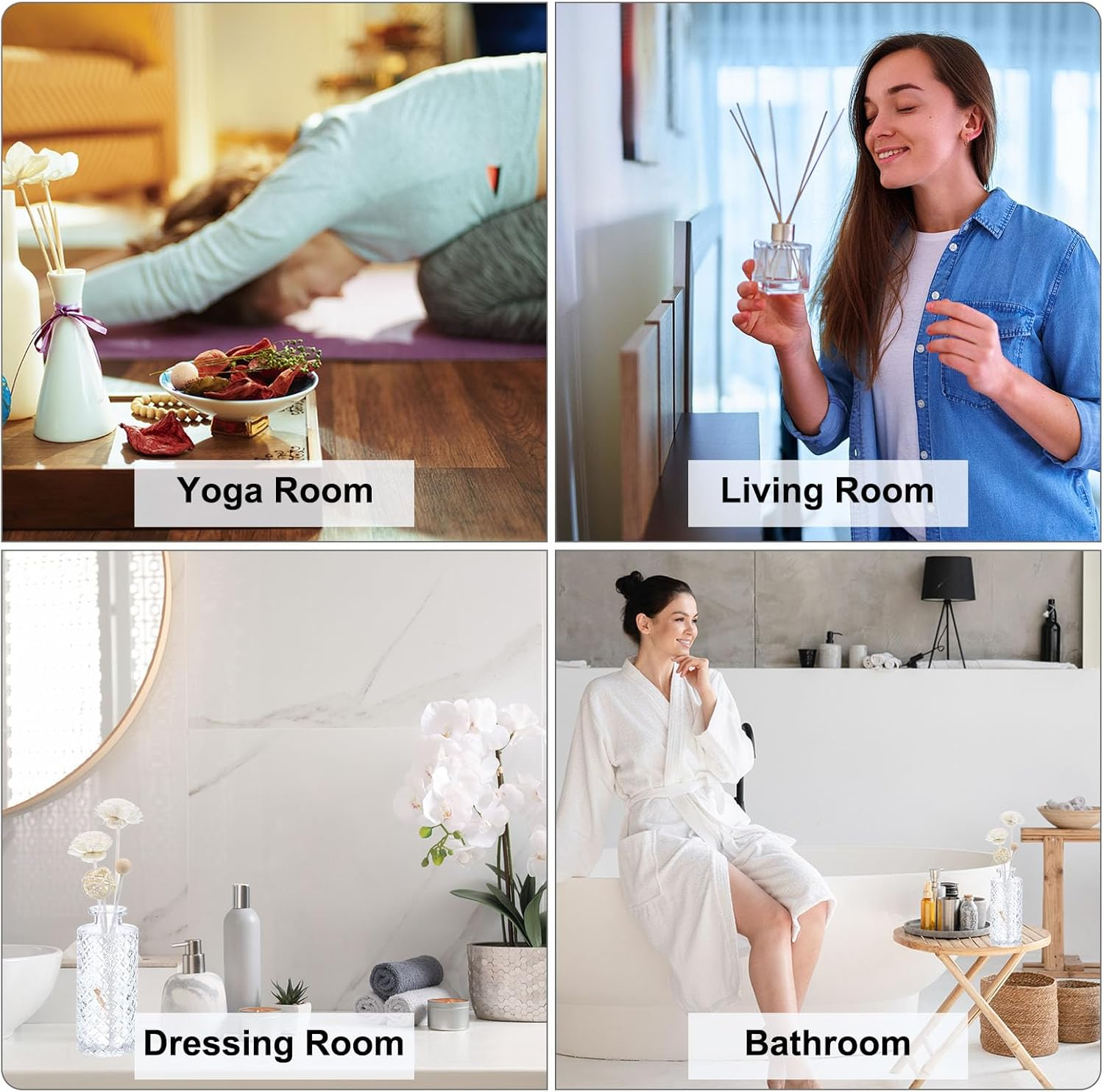 Uxcell 20Cm/8Inch Reed Diffuser Sticks, 100 Pack Fiber Aroma Fragrance Refill Sticks Replacement with PET Bottle for Home Hotel Office Party Wedding, White image number 1