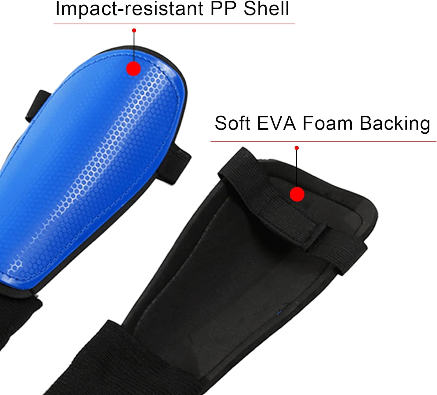 Soccer Shin Guard with Ankle Protector and Adjustable Straps Football Protective Equipment for Kids Youth Adults Black M image number 1