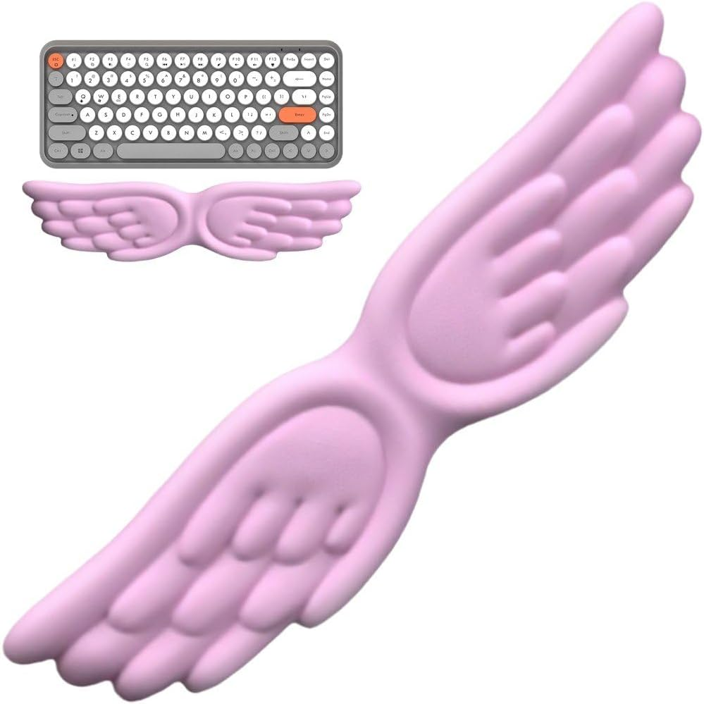 Keyboard Wrist Rest Angel Wings Keyboard Wrist Rest Easy Typing, Pain Relief for Computer and Laptop Home Office Gaming image number 2