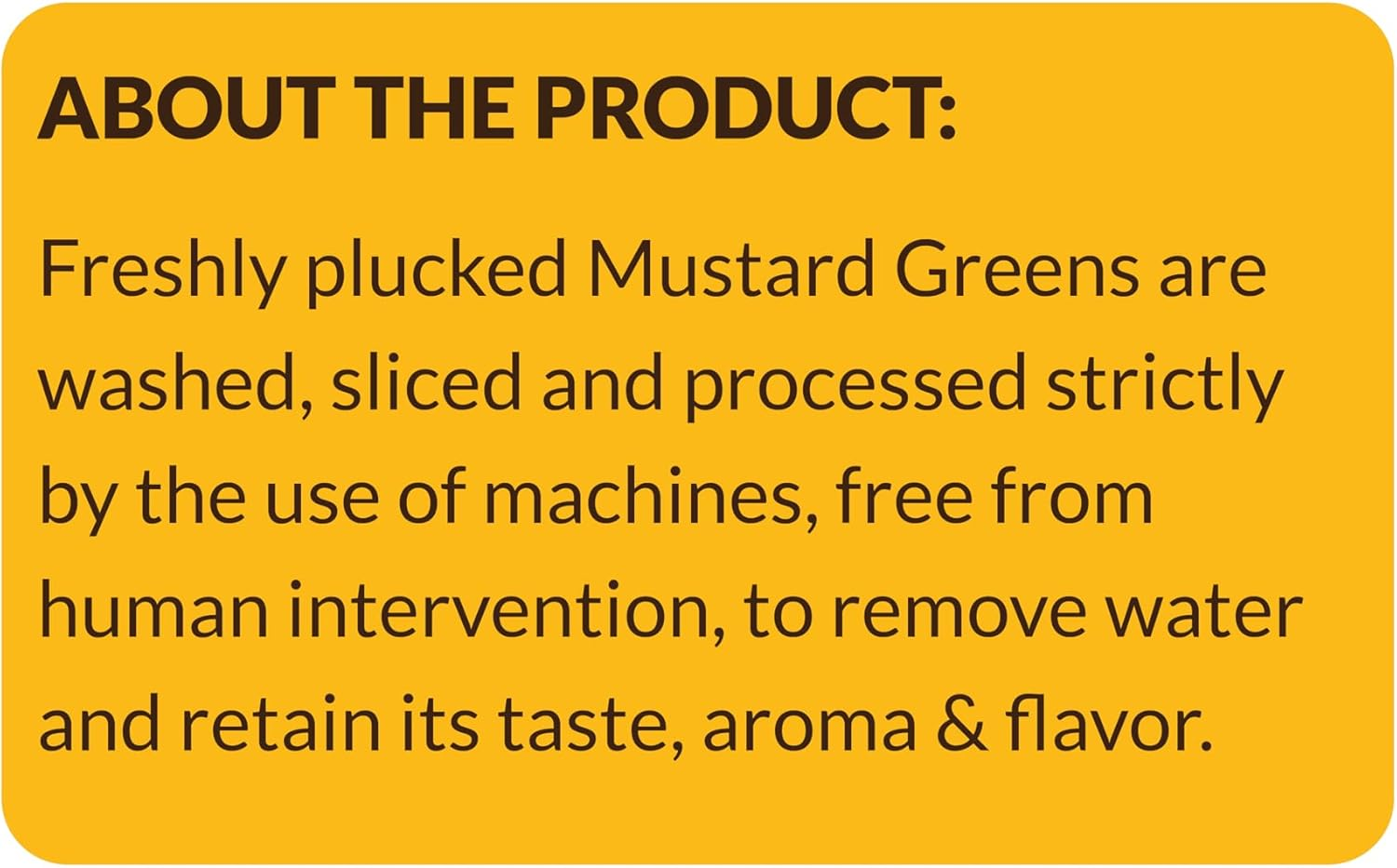 SHROOTS Dehydrated Mustard Green Leaves (Sarso) Flakes Pure Vegetarian Gluten-Free No Added Salt Easy Cooking Machine Dried Vegetables with Natural Aroma Ideal for Everyday Meals 1.06 Oz, Pack of 1 image number 5