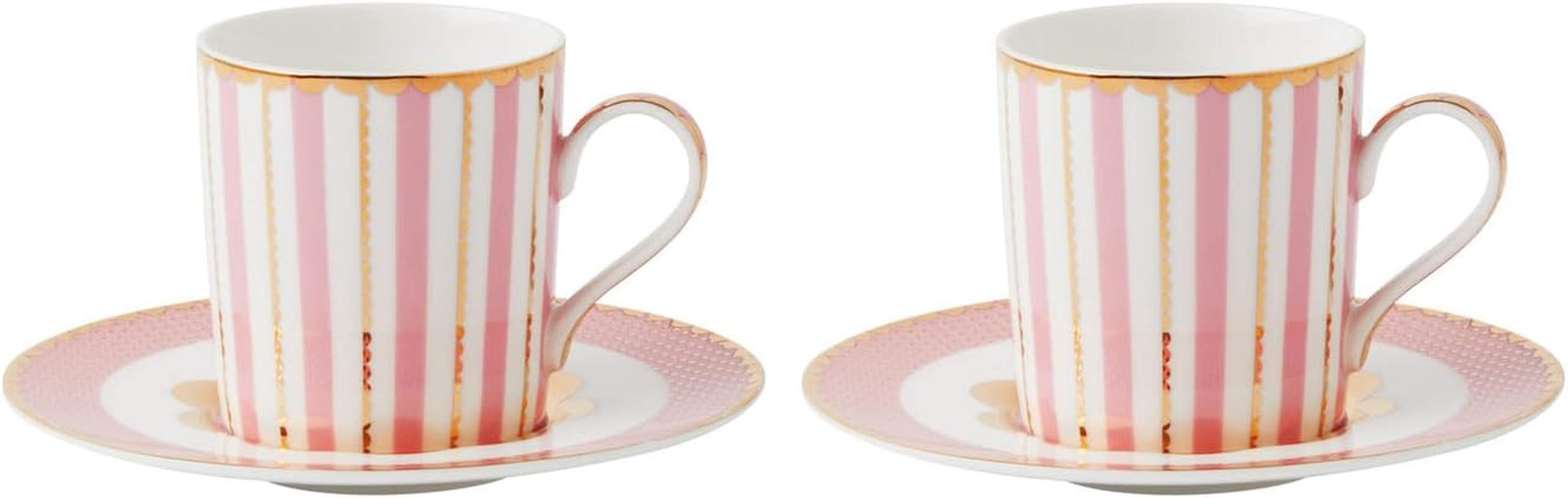 Maxwell & Williams Teas & C'S Regency Demi Cup & Saucer 100ML Set of 2 Pink Gift Boxed image number 2