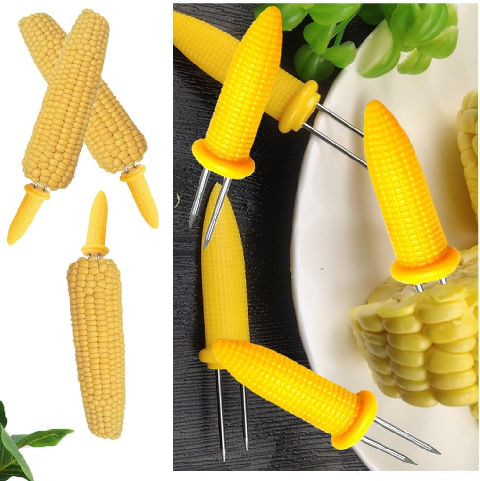 20 Pcs Corn Holders, Stainless Steel Corn Holders Set, Corn on the Cob Holders Set, Perfect for Skewers BBQ, Camping and Home Cooking image number 4