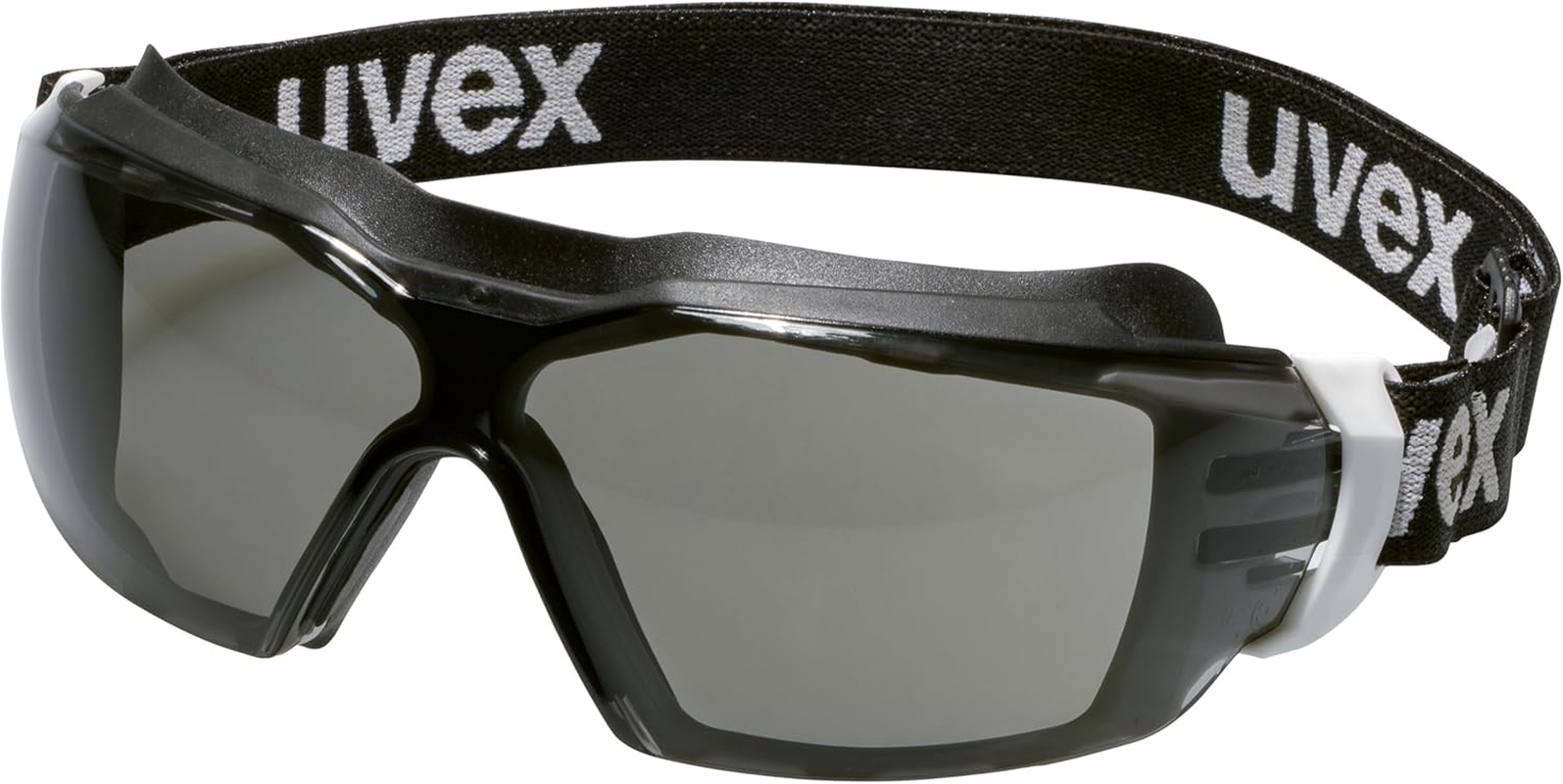 Uvex Pheos Cx2 Sonic Safety Goggles &ndash; White/Black Frame | Grey (23% VLT), Clear and CBR65 Lens Options | Anti-Fog & Scratch-Resistant Goggles, Soft Seal Frame, Low-Profile Design image number 2