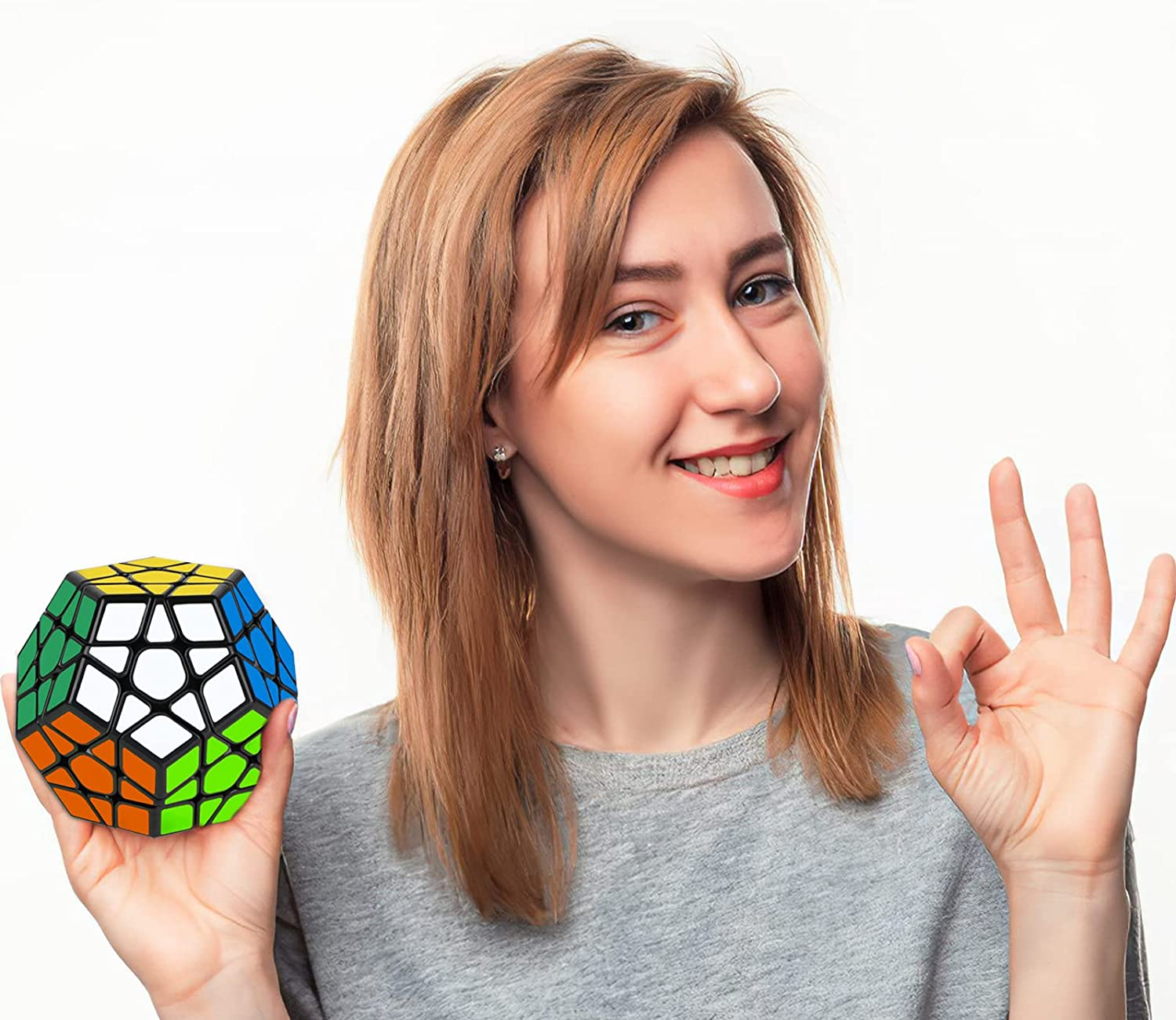 YKL World Black Magic Dodecahedron Megaminx + 3X3X3 Pyraminx + Silver 3X3 Mirror Puzzle Cube image number 5