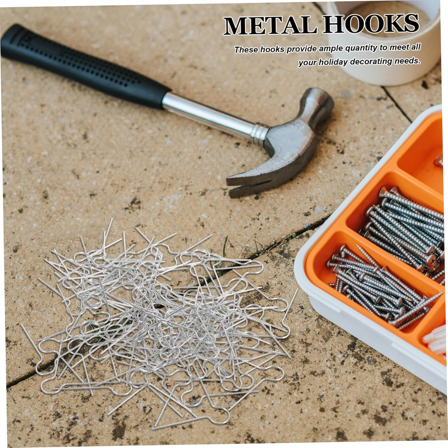 100Pcs Shaped Metal Hangers for Christmas Tree Ornaments Hooks for Easy Hanging of Wreaths and Decorations for Holiday Decorating image number 5