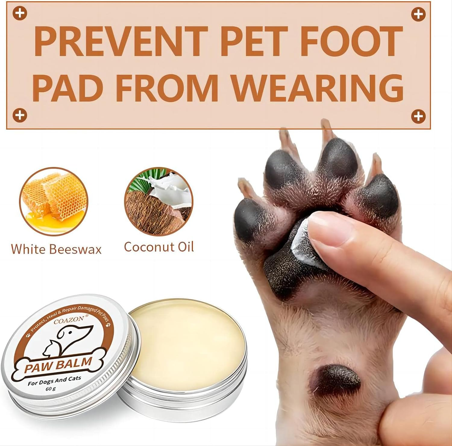 Purevie Dog Paw Cleaner Set, with 150Ml Dog Paw Cleaner & 60G Dog Paw Balm, 100% Natural Paw Pad Balm for Pets, Repairs & Restores Dry, Cracked & Damaged Paws, 2 Oz Canine Paw Moisturizer image number 1