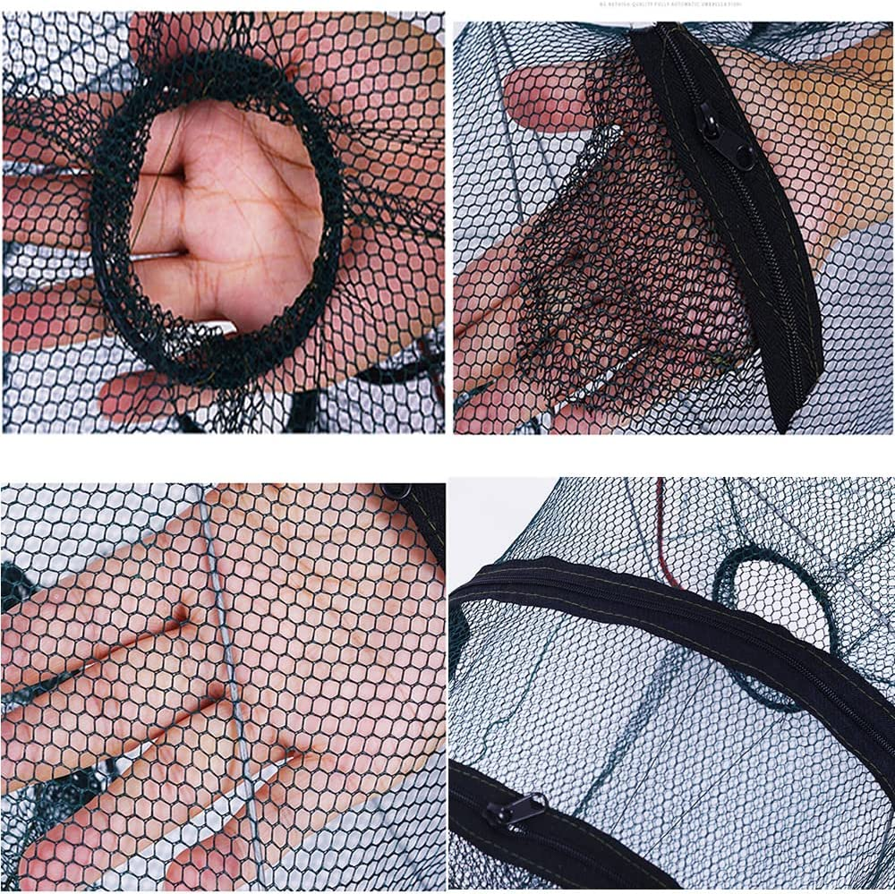Bait Traps Fishing Nets, Foldable Casting Bait Traps Cage Baits Cast Mesh Trap for Fishes Shrimp Minnow Crayfish Crab Fishing Supplies Tool