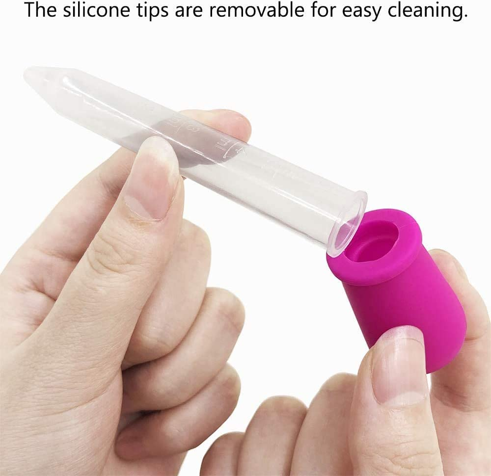 ALINK 10-Pack Liquid Droppers - Assorted Colors - Food Safe and Premium Quality Material - Medicine Dropper, Plastic Pipette - Home, School Laboratories - Art, Science, Gummy Making, Oil, Water image number 6