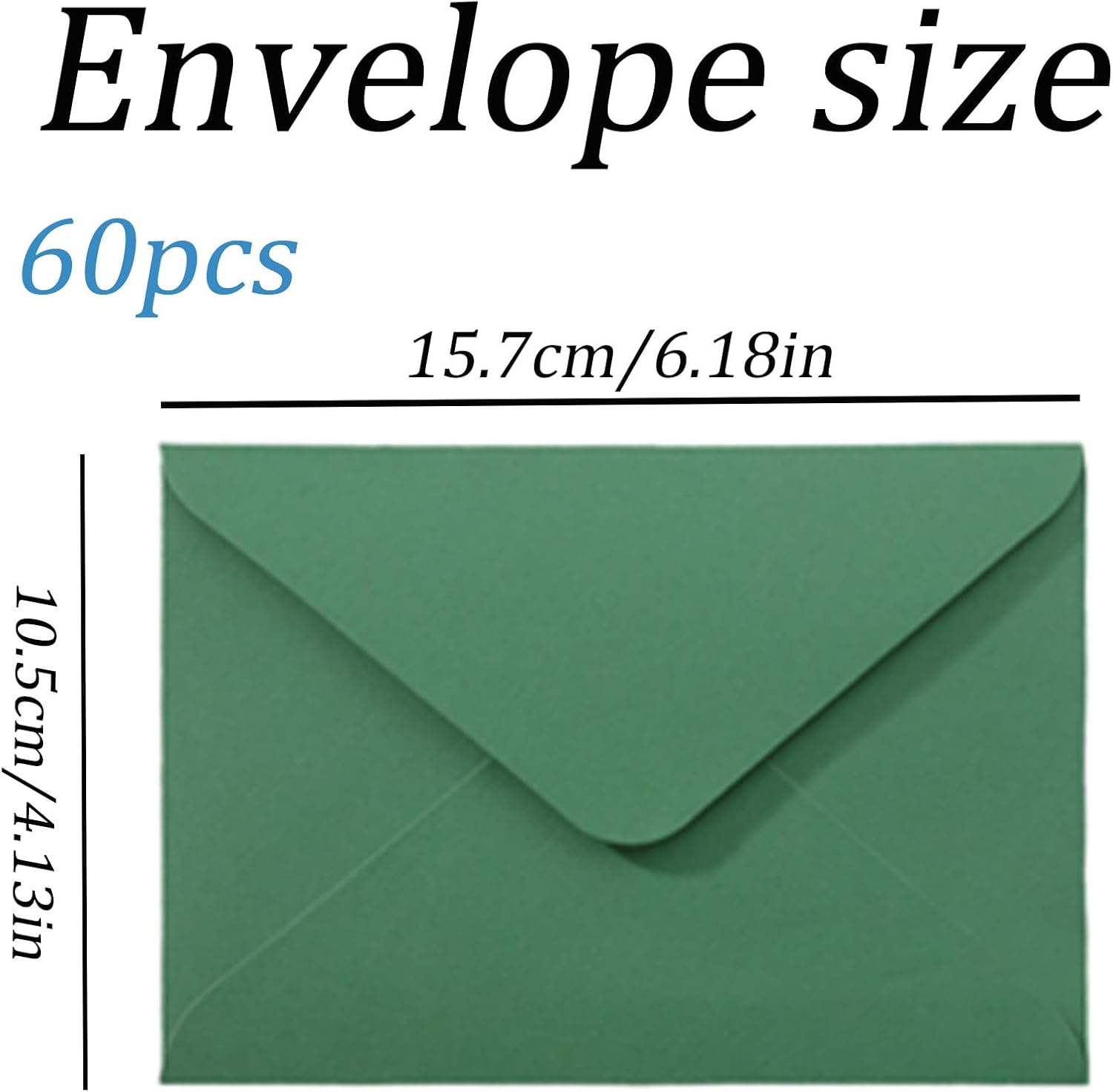 4.21X6.18Cm Paper Envelopes with V Flap, 60 Pack, for Letters, Gift Packaging, Greeting Cards image number 3
