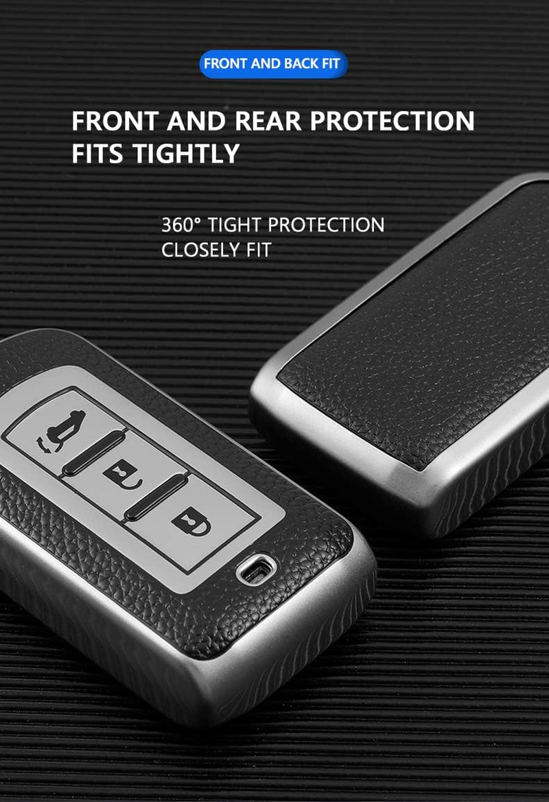 HIBEYO TPU Car Key Fob Cover with Keychain Fits for Mitsubishi image number 3