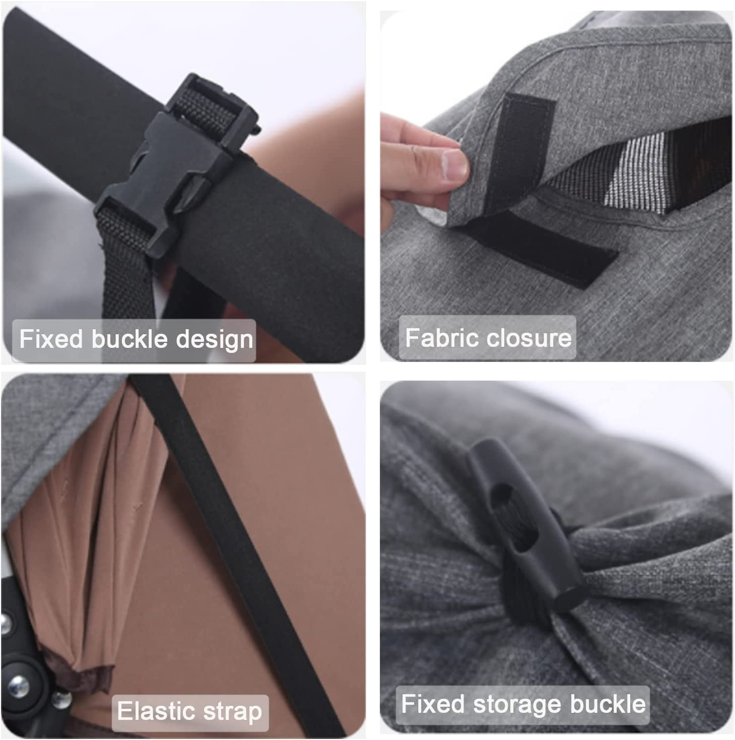 Pram Sun Shade Cover Universal Baby Stroller Awning UPF50+ Pushchair Buggy Sun Canopy Waterproof Windproof Baby Carriage Umbrella Sun Shield UV Protection Infant Carrycots Sun Visor Skylight Design image number 4