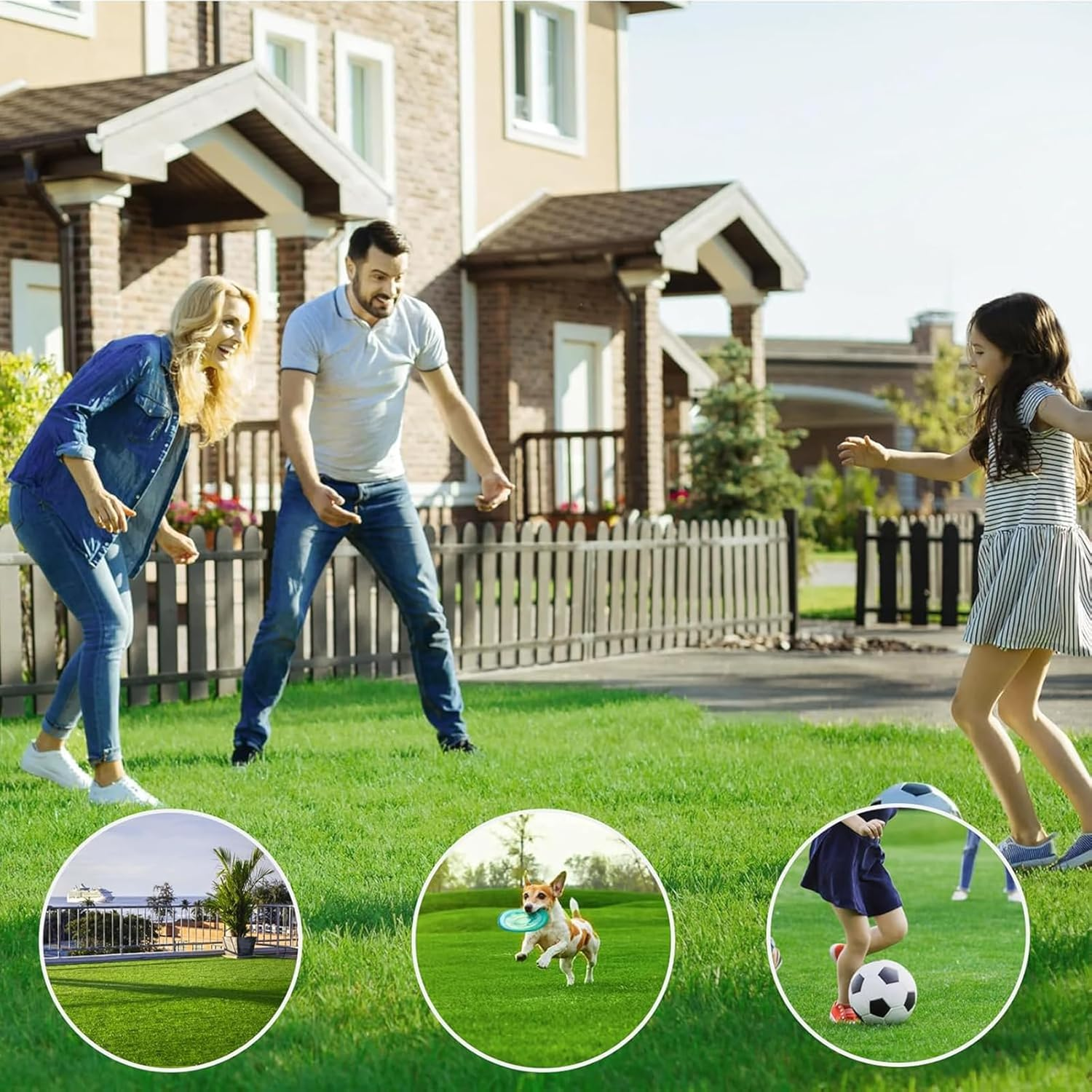 Artificial Grass Turf Carpet, Synthetic Dog Grass Rug Mat for Outdoor Indoor Garden Lawn Balcony Backyard Patio Landscape Balcony, 300 * 100 * 2.5Cm Green image number 1