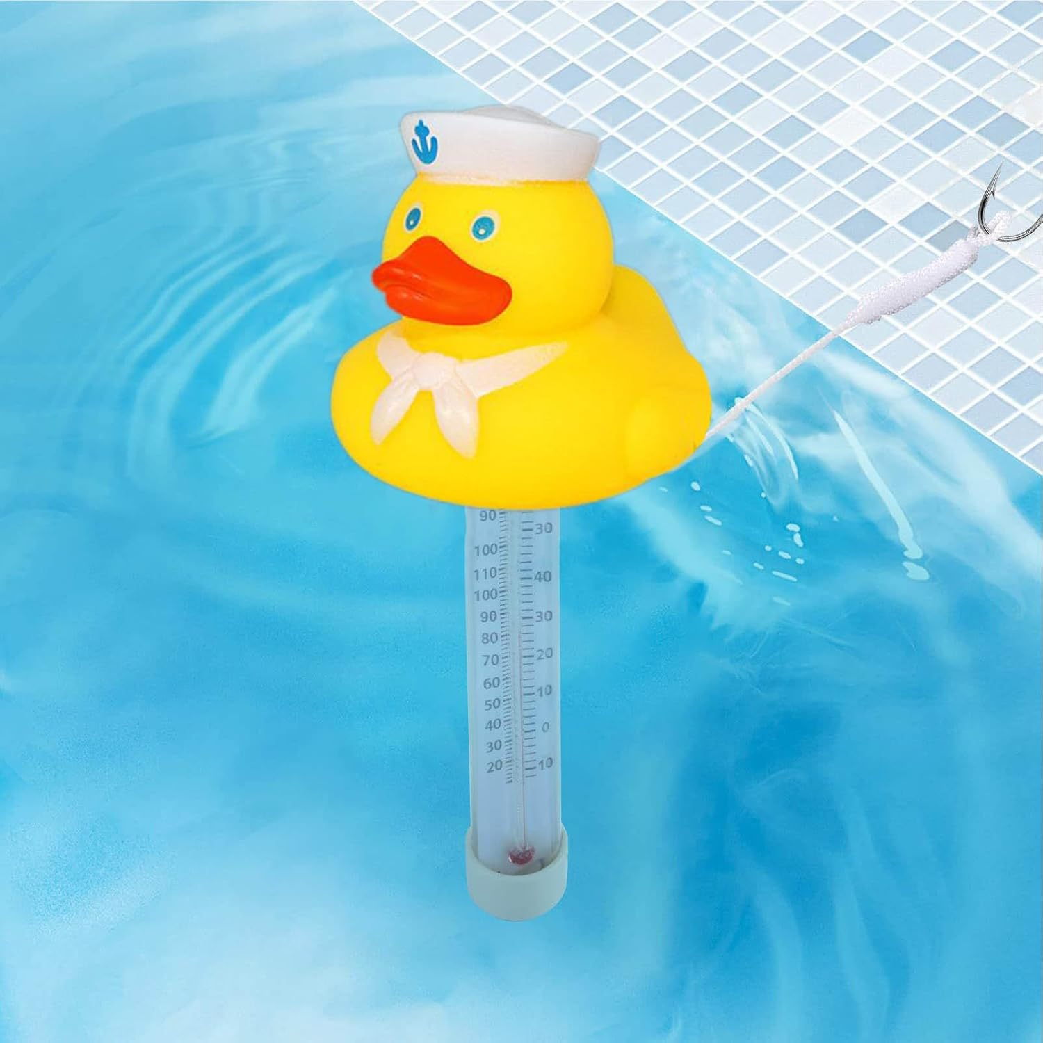 Floating Duck Bath Thermometer,Rubber Duck Pool Thermometer Gauge,Duckshaped Water Gauge,With String,Temperature Gauge for Outdoor & Indoor Swimming Pools,Spas,Hot Tubs & Aquariums image number 6