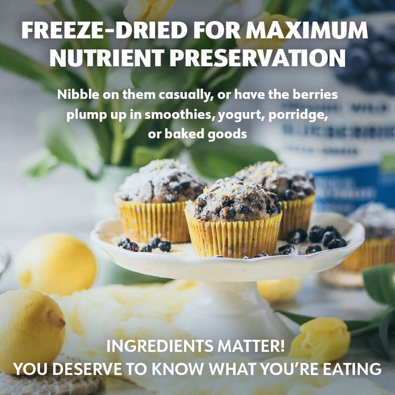 LOOV Wild Organic Dried Blueberries, No Added Sugar, No Added Oil, 4 Ounces, Freeze Dried Blueberries Organic from Nordic Forests, 100% Whole Fruit Wild Blueberries, Non-Gmo, Unsweetened Dried Fruit image number 6