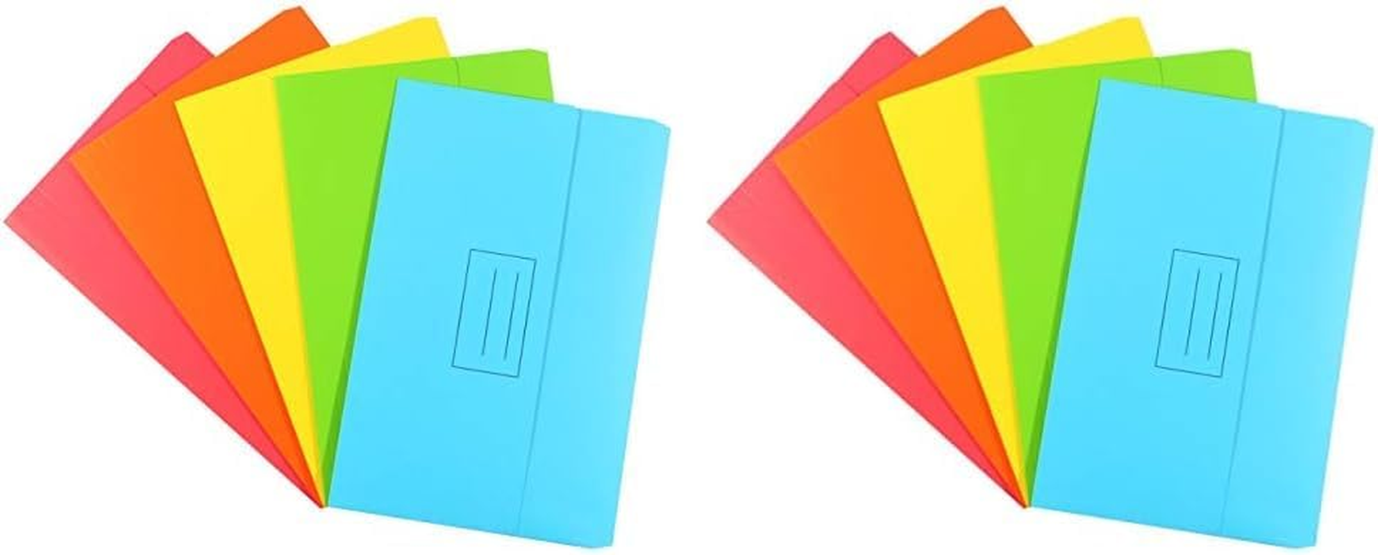 Bantex Document Wallet Foolscap Manilla Board Assorted Colours 230Gsm Pack of 10 [Item No. 100852431] image number 1