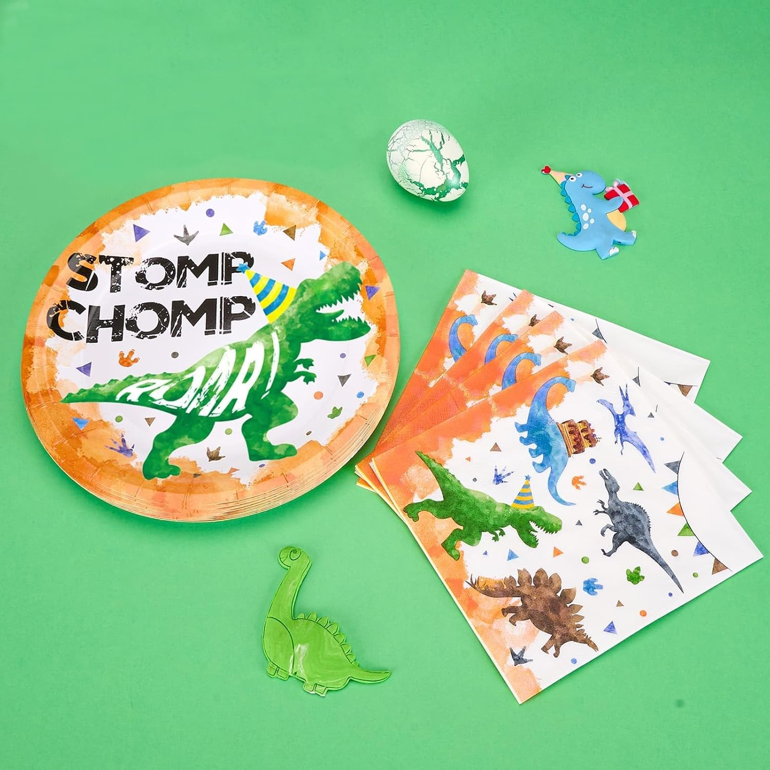 Watercolor Dinosaur Party Supplies - 50 PCS Dinosaur Birthday Party Decorations for Boys Kids Disposable Paper Napkins for Dino Themed Party Baby Shower Family Dinner Summer Party Favor image number 1