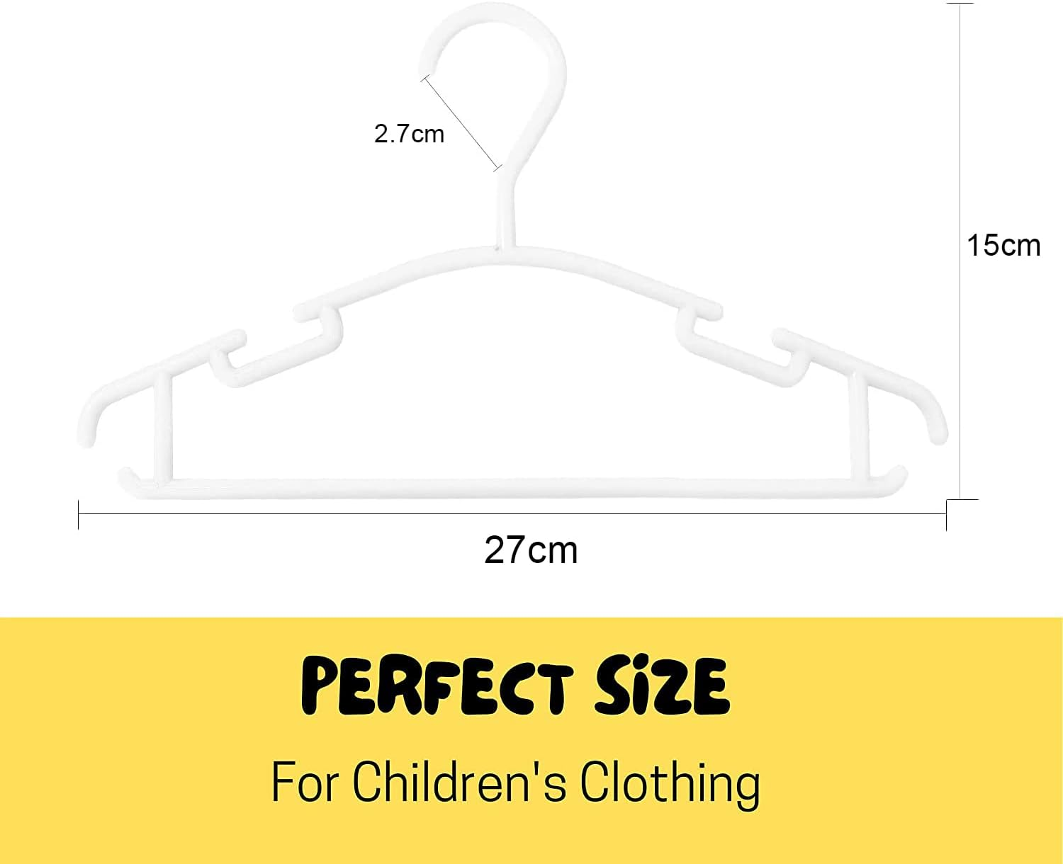 Baby Hangers 100 Pack Kids Hangers Plastic Baby Hangers for Closet Children Hangers Infant Hangers Toddler Hangers Small Hangers image number 1