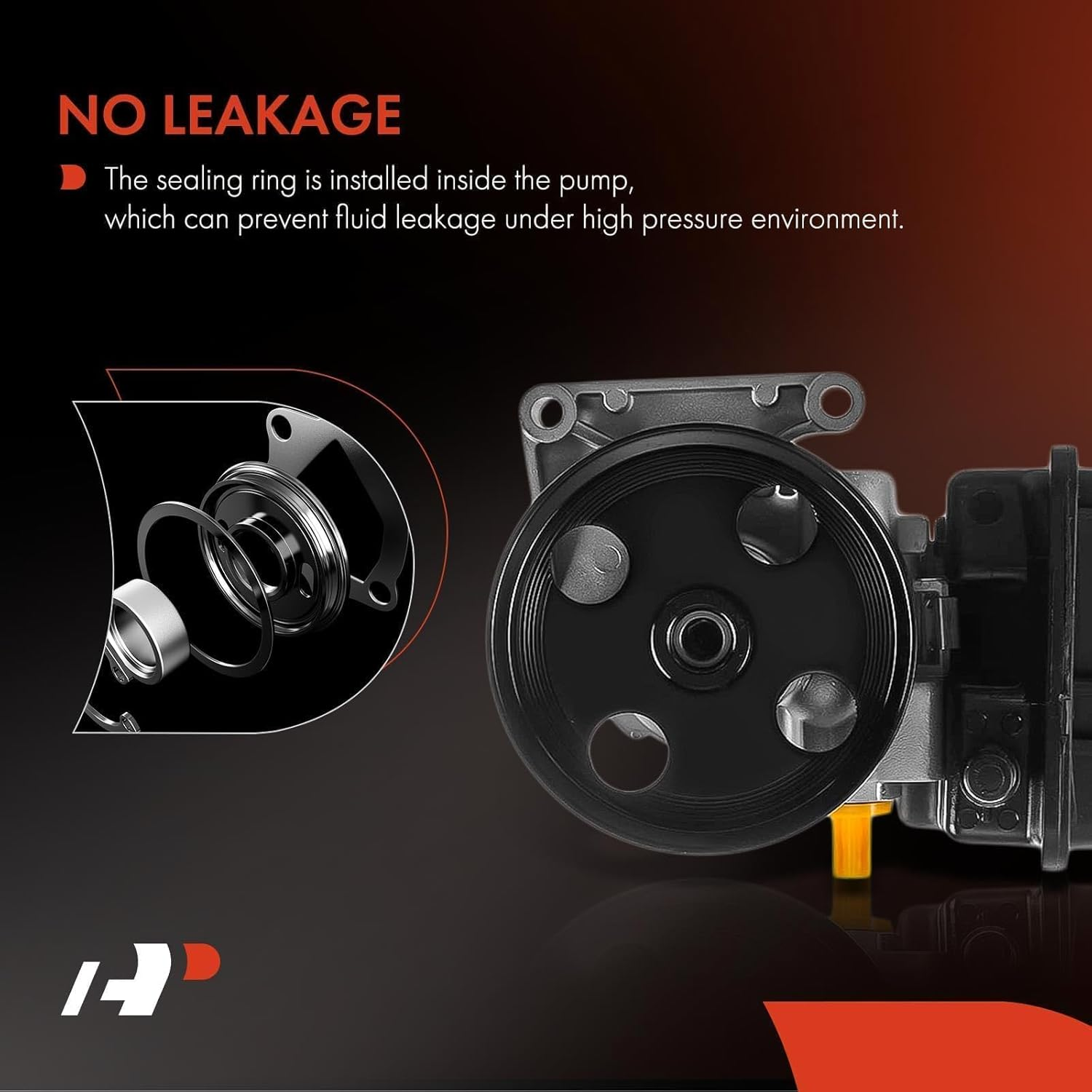 A-Premium Power Steering Pump, with Reservoir & Pulley, Compatible with Mercedes-Benz Sprinter 2500/3500 2014-2017 & Freightliner Sprinter 2500/3500 2014-2017, L4 2.1L Diesel image number 1