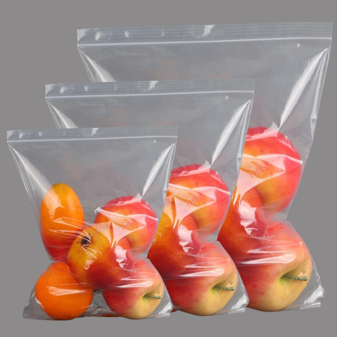 (9Cm X 13Cm) - 100 Clear Plastic Bags - Quality Resealable Grip Self Seal Polythene Ziplock Storage Bags (9Cm X 13Cm) (3.5" X 5") image number 5
