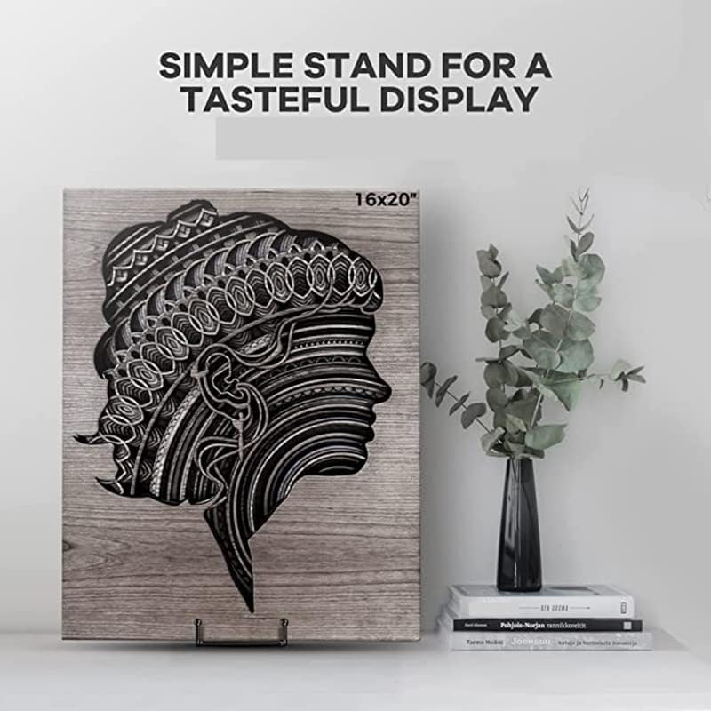 3 Pcs 6'' Display Photo Stand Decorative Plate Display Stand Iron Easel Stand Book Display Stand Tabletop Art (Black) image number 4