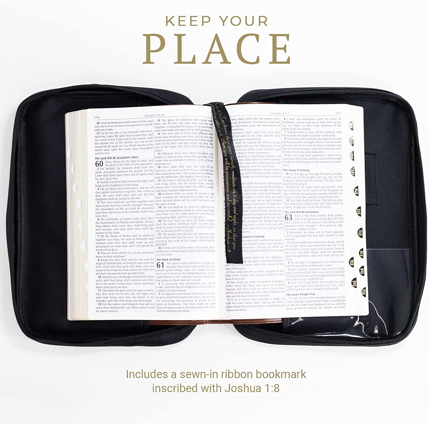 Divinity Boutique, Canvas Bible Case - Black Bible Cover for Men and Women - for Compact, X-Large and Xx-Large Books image number 5