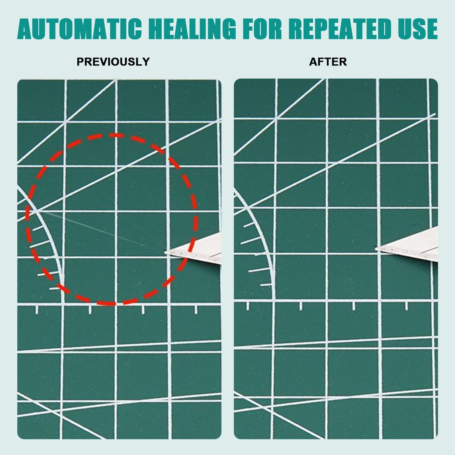 3Pcs Cutting Mat,Self Healing Cutting Mat A3 A4 A5,Double Sided Cutting Mats, Dressmakers Cutting Mat, Great for Scrapbooking, Quilting (A3(Green) A4(Black) A5(Green)) image number 1