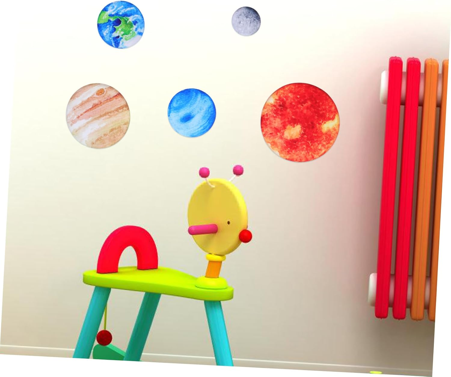 Planet Wall Sticker Solar System Decal for Living Removable Peel and Stick Nursery Decor Nine Planets Wall Art image number 2