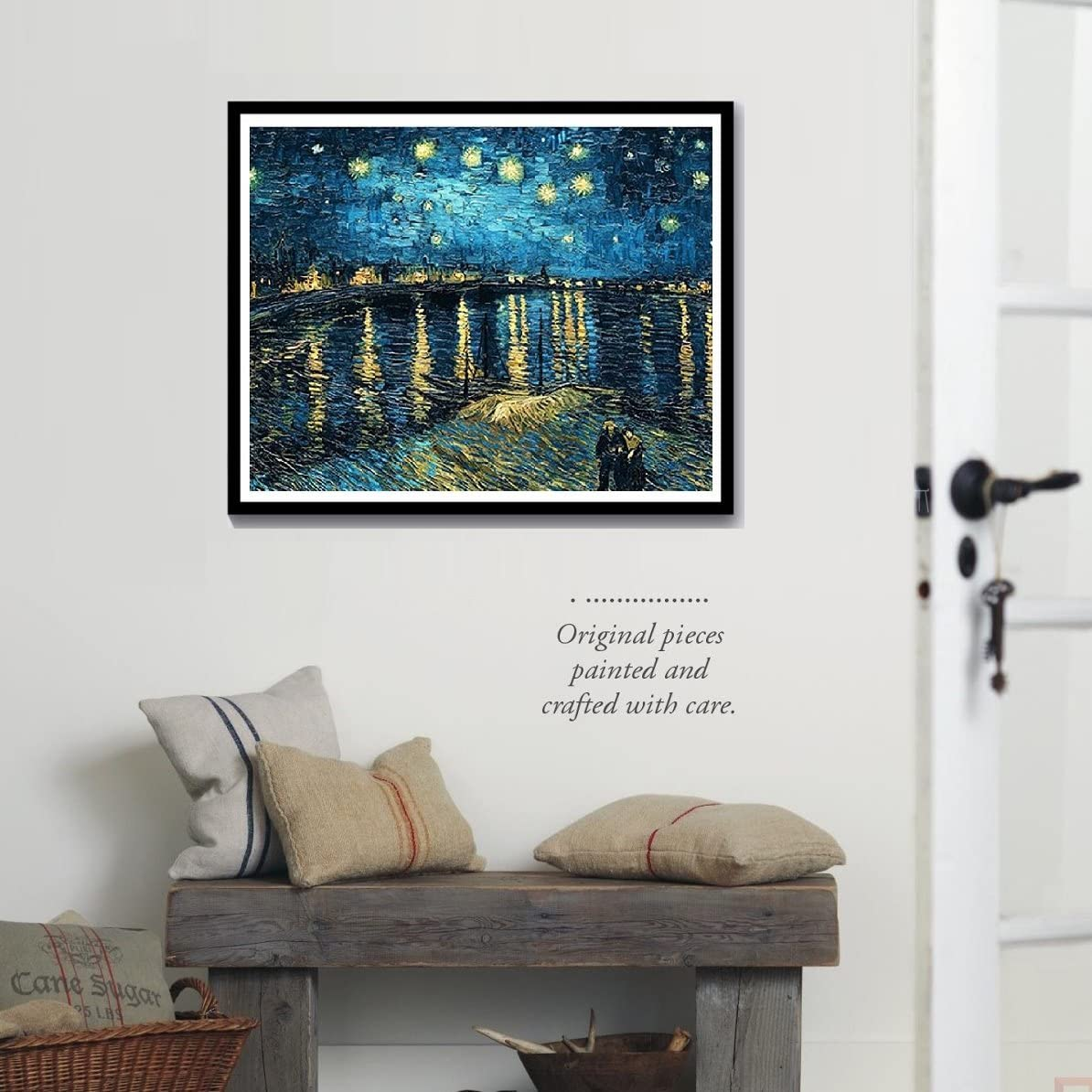 Topus 2 Packs 5D DIY Diamond Painting Set Full Drill Diamond Painting Starry Night Wall Stickers for Living Room(30X40Cm/12X16Inch) image number 2