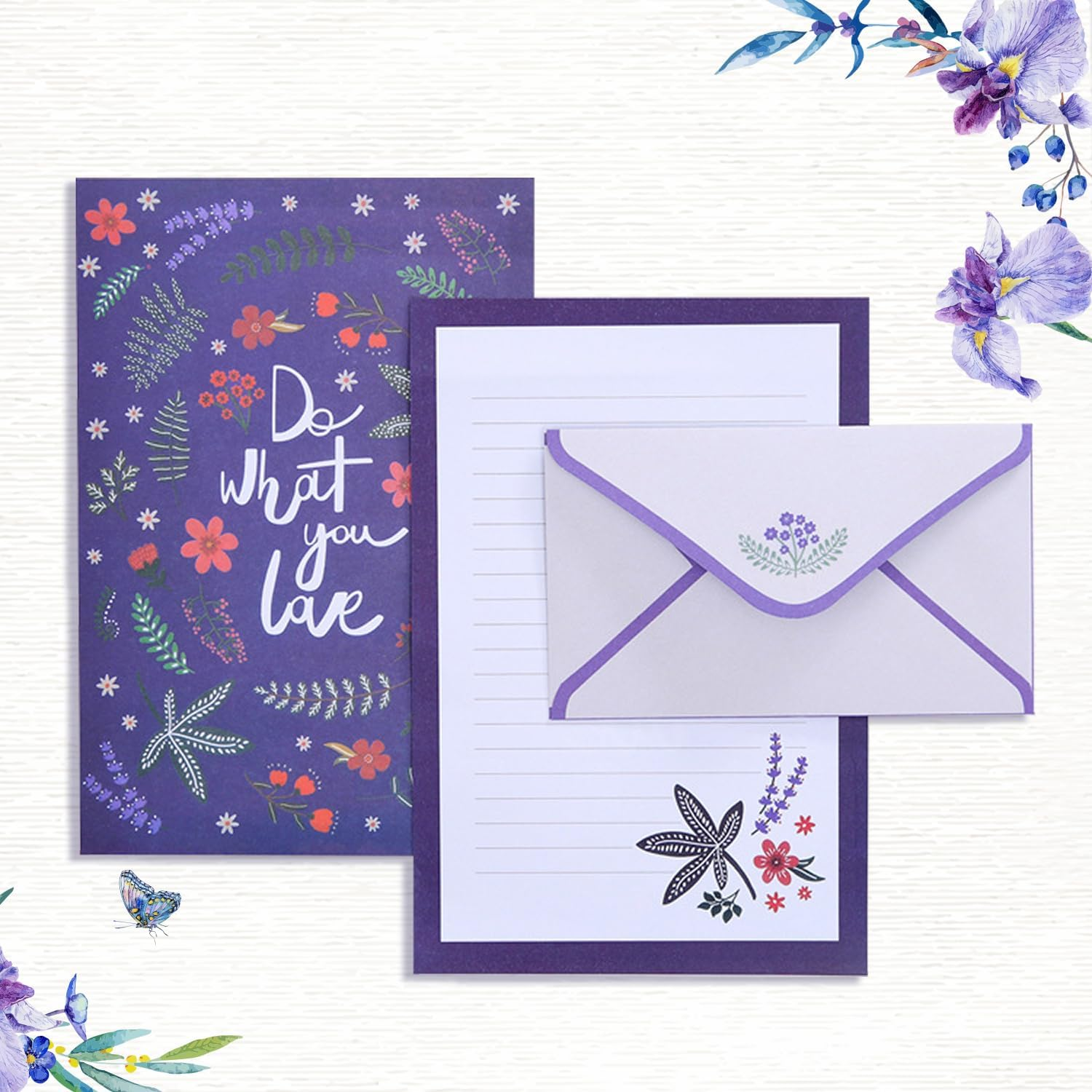 90PCS Stationery Kit - Cute Writing Stationery Paper & Envelopes Set (60 Papers + 30 Envelopes) image number 2