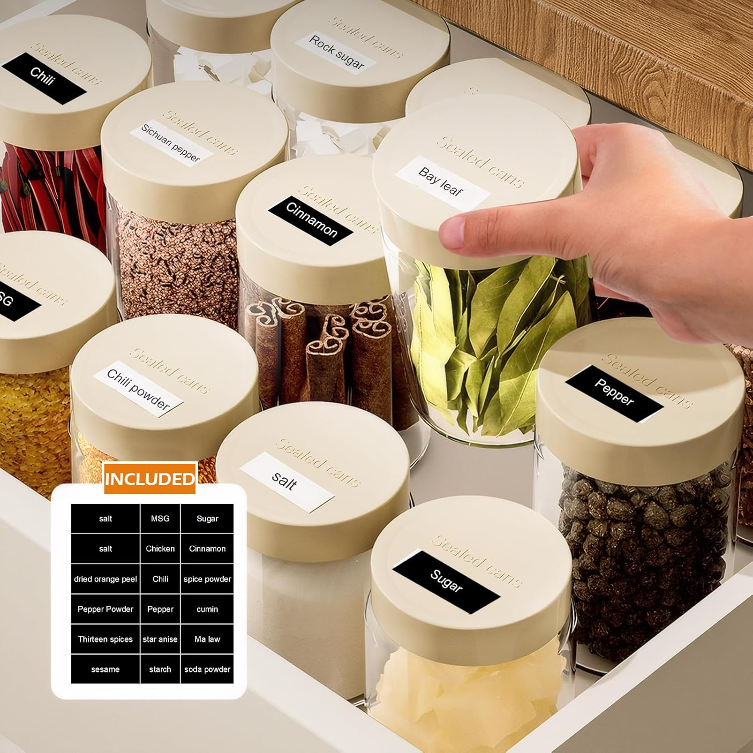 Blissora High Borosilicate Glass Jars with Lids Air Tight, Mason Jars, Overnight Oats Container Jar, Food Storage Containers for Meal Prep Spice Cookie Cereal Sugar Jam Snacks (750Ml, 4 Pack) image number 1