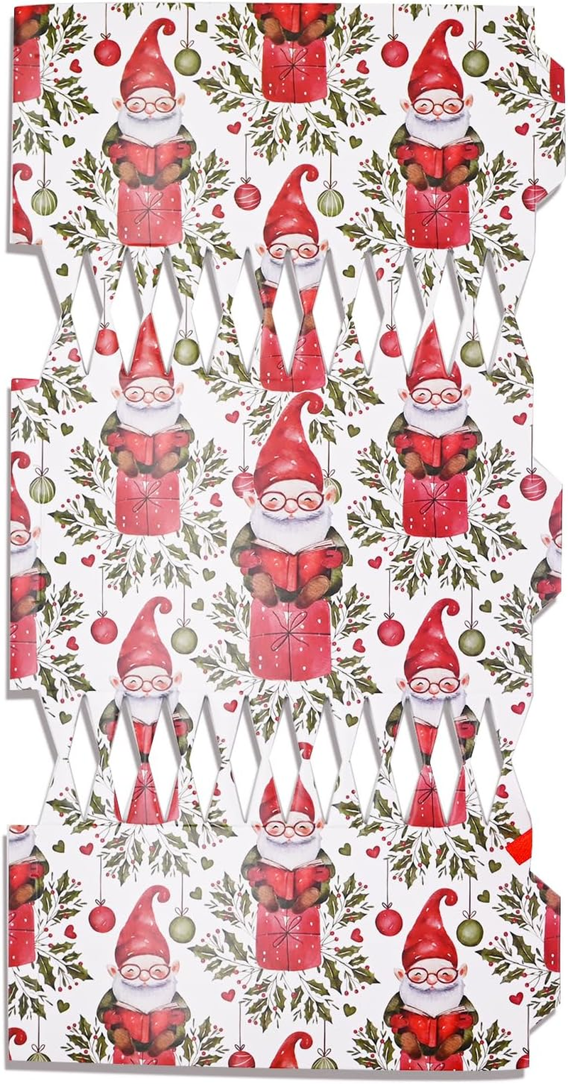 Volsha 10 Luxury Chritmas Crackers, 10 Hats 20 Strings Christmas Party Game Deer DIY Cracker Festive Seasonal (Brown) (Brown)