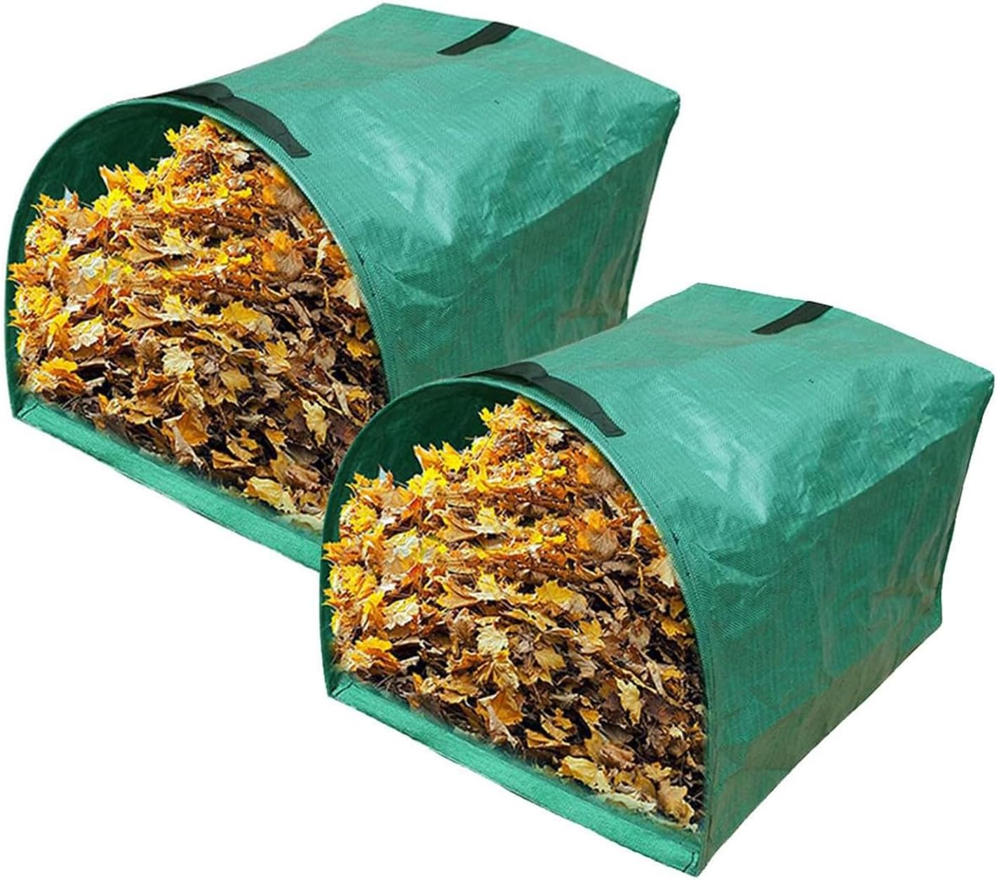 2 Pack Garden Waste Bags, Large Yard Dustpan-Type Garden Bag, Reuseable Heavy Duty Gardening Bags, Lawn Pool Garden Leaf Waste Bag, Garden Bags for Debris, Lawn and Leaf Bags, Yard Bags,Leaf Collector image number 3