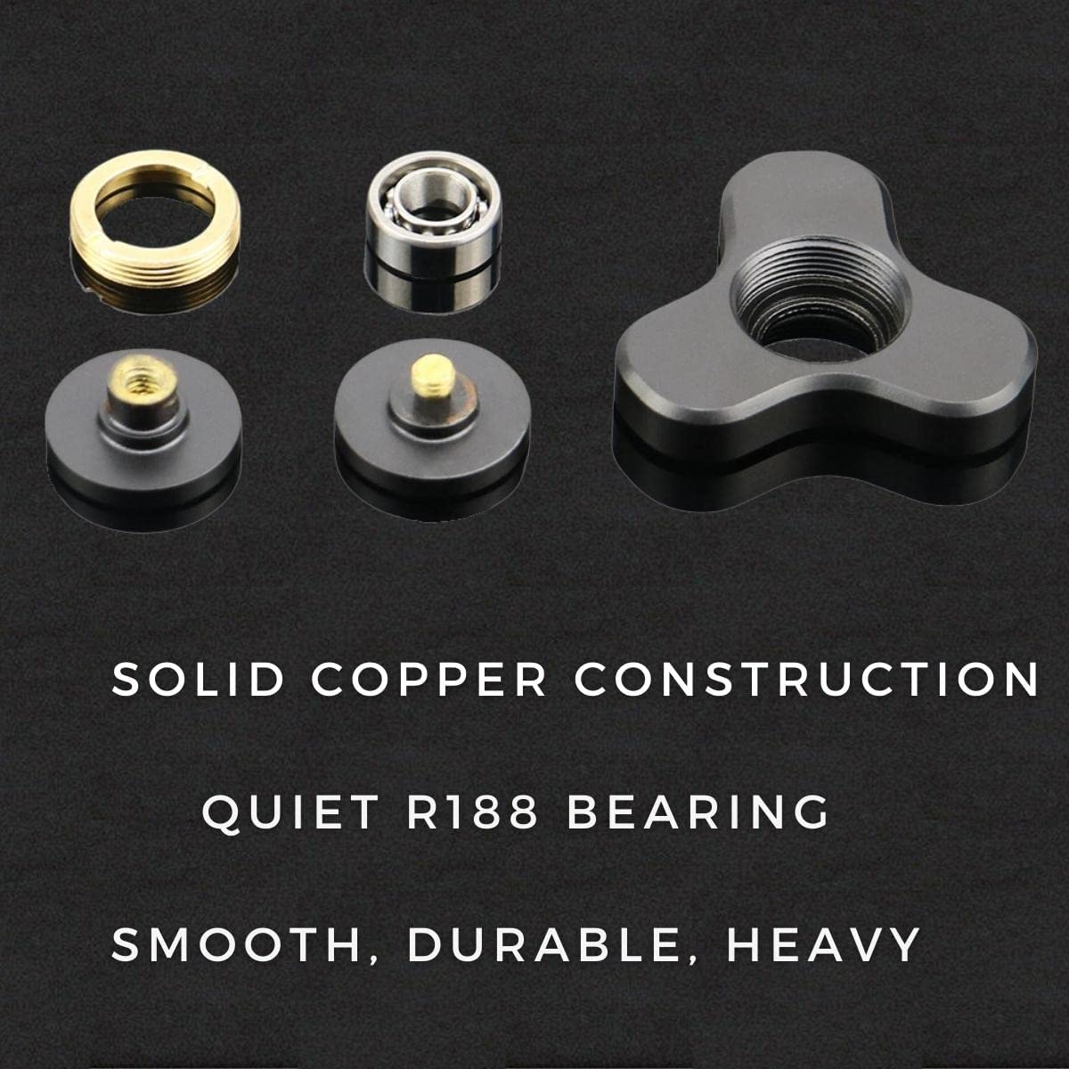 INDISTRACTABLE Metal Fidget Spinner for Adults (Tri Spinner, Iris) Quality Fidget Toy for ADHD image number 3