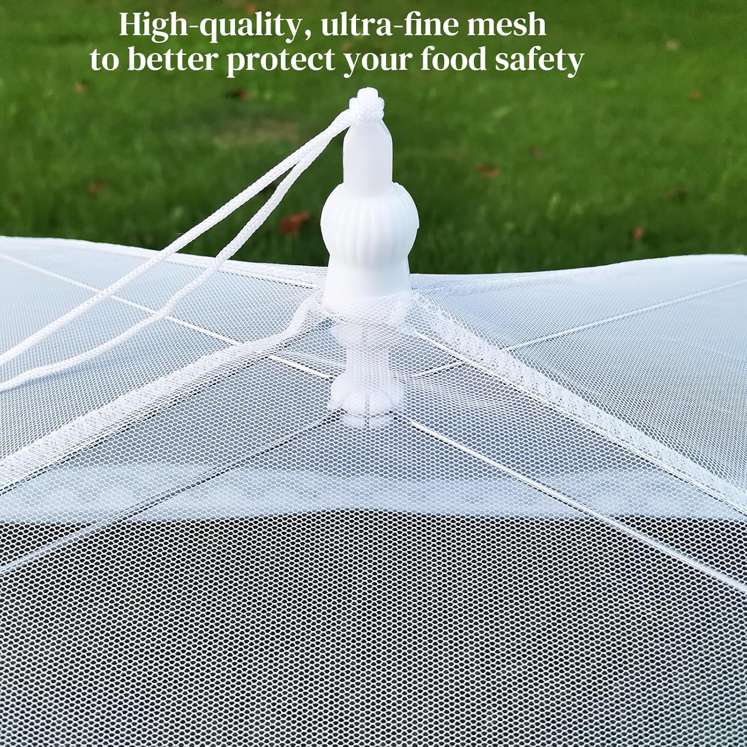 Food Covers for outside Mesh,1 Pack 40"X24" Extra Large Food Net + 6 Pack Colorful 17"X17" Pop up Mesh Food Tent Fly Covers Mesh Food Covers for Outdoors Picnic Pool Party BBQ Supplies image number 6