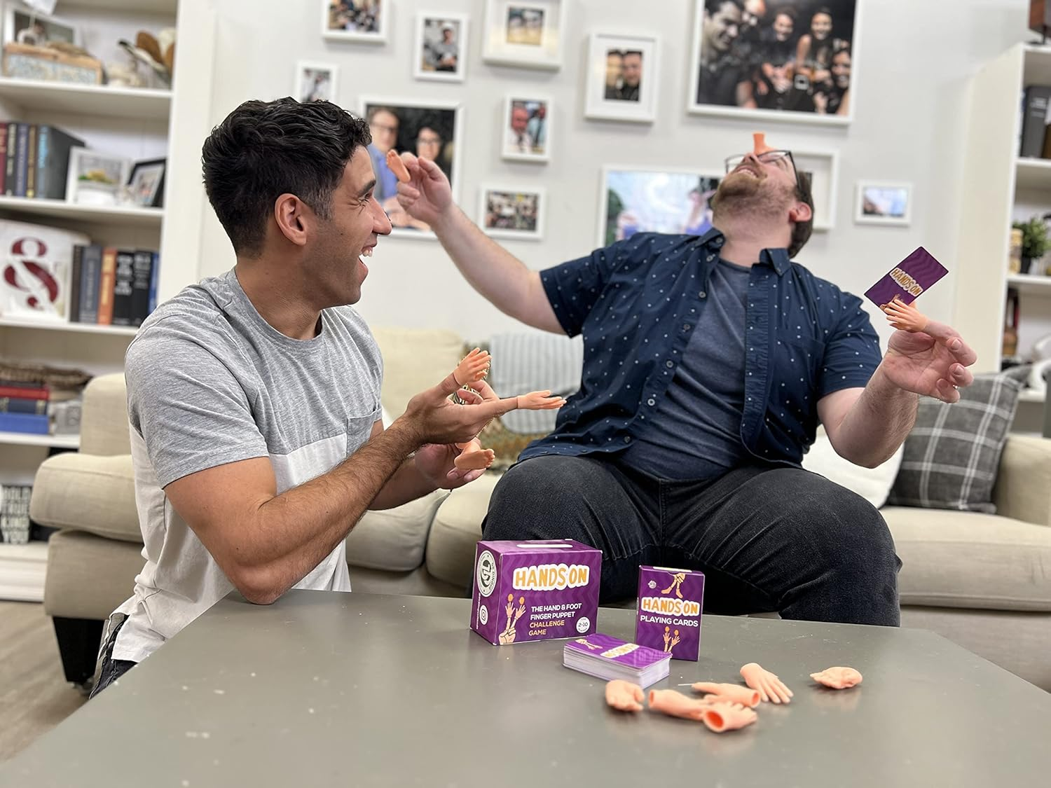 DR DINGUS Hands on Challenge Game - Includes Finger Hand and Feet Puppets - Hilarious Fun with Friend and Family