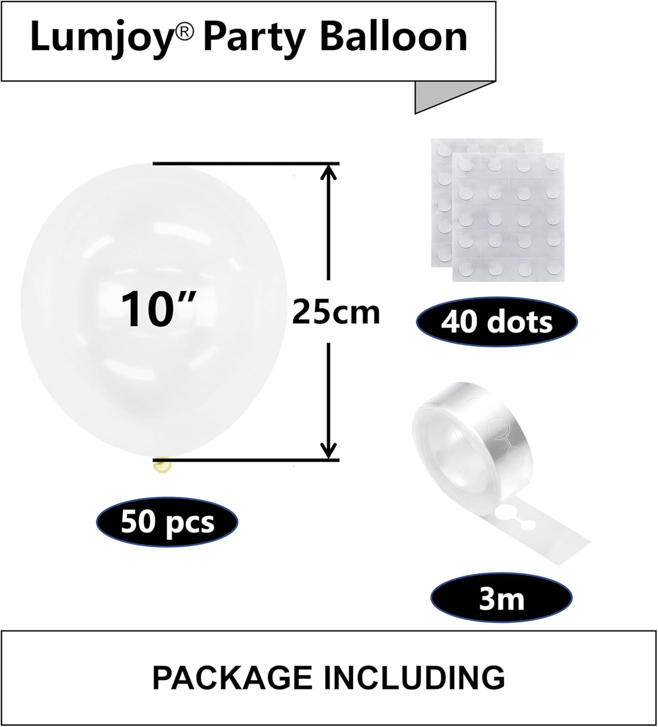 Clear Latex Party Balloons 50Pcs 25Cm 10 Inch Transparent Balloons for Birthday Graduation Wedding Baby Shower Gender Reveal Engagement Party Decoration image number 4