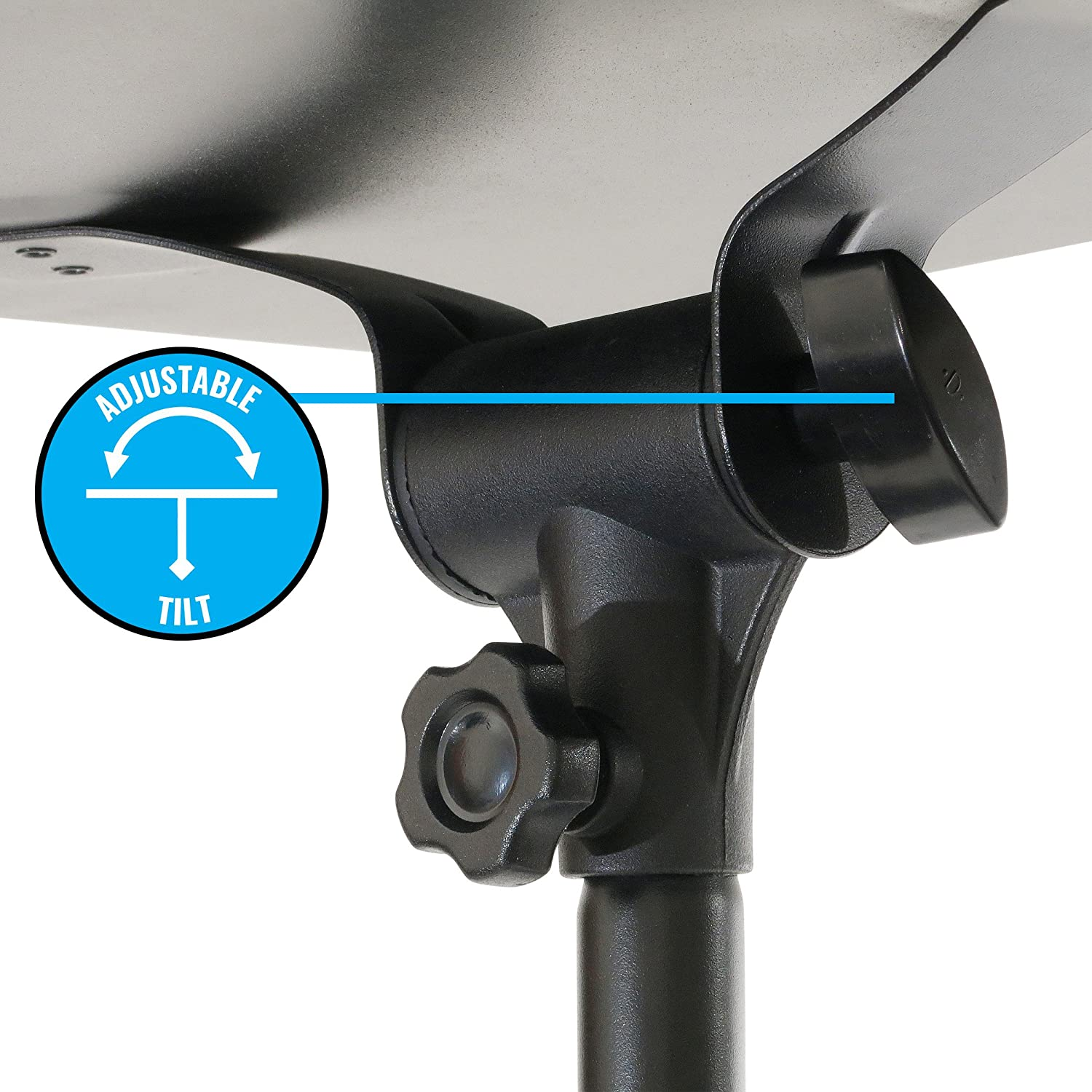 Plixio Adjustable Laptop Stand - Portable Projector Mount Tripod Podium, DJ Mixer Stand up Desk Computer Stand Tray and Holder (27" to 48")