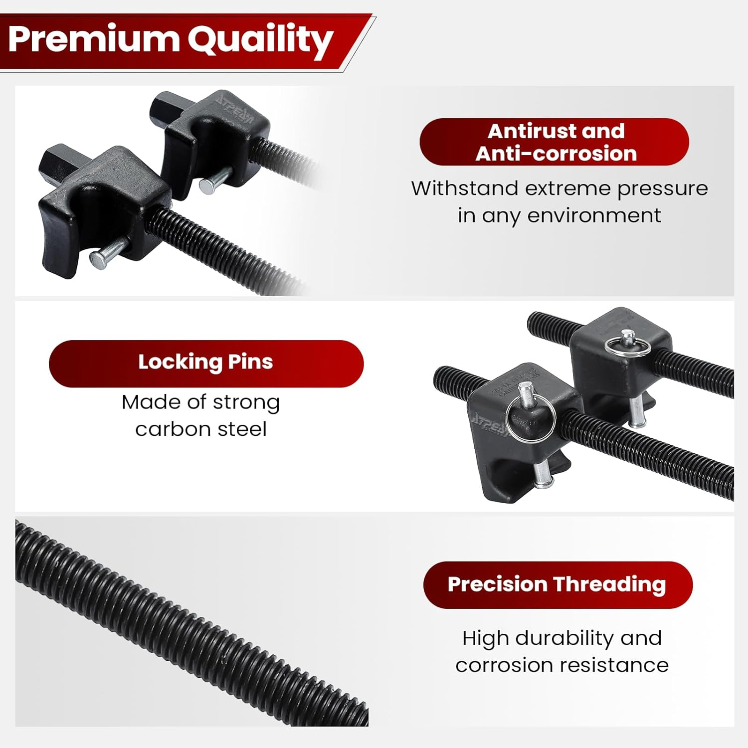 ATPEAM Macpherson Strut Spring Compressor 2Pc Heavy Duty Coil Spring Compressor Strut Remover Installer Tool, 13/16In Socket 1/2In Drive