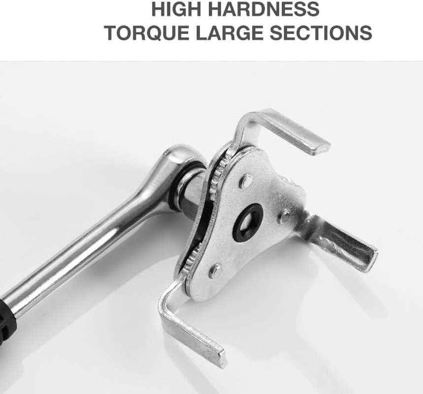 AIMALL 3-Leg Adjustable Oil Filter Removal Wrench Tool, 65&ndash;110Mm Range, Universal Auto Engine Filter Remover with Non-Slip Steel Jaws, Fits 1/2" & 3/8" Drive Ratchet Tools, Heavy-Duty Chrome Finish image number 2